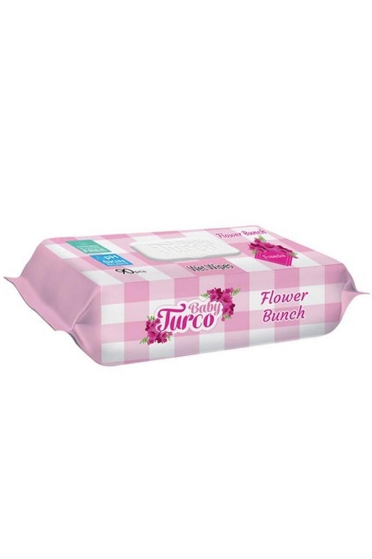 Baby Turco Islak Havlu Çiçek Demeti Freesia 90lı