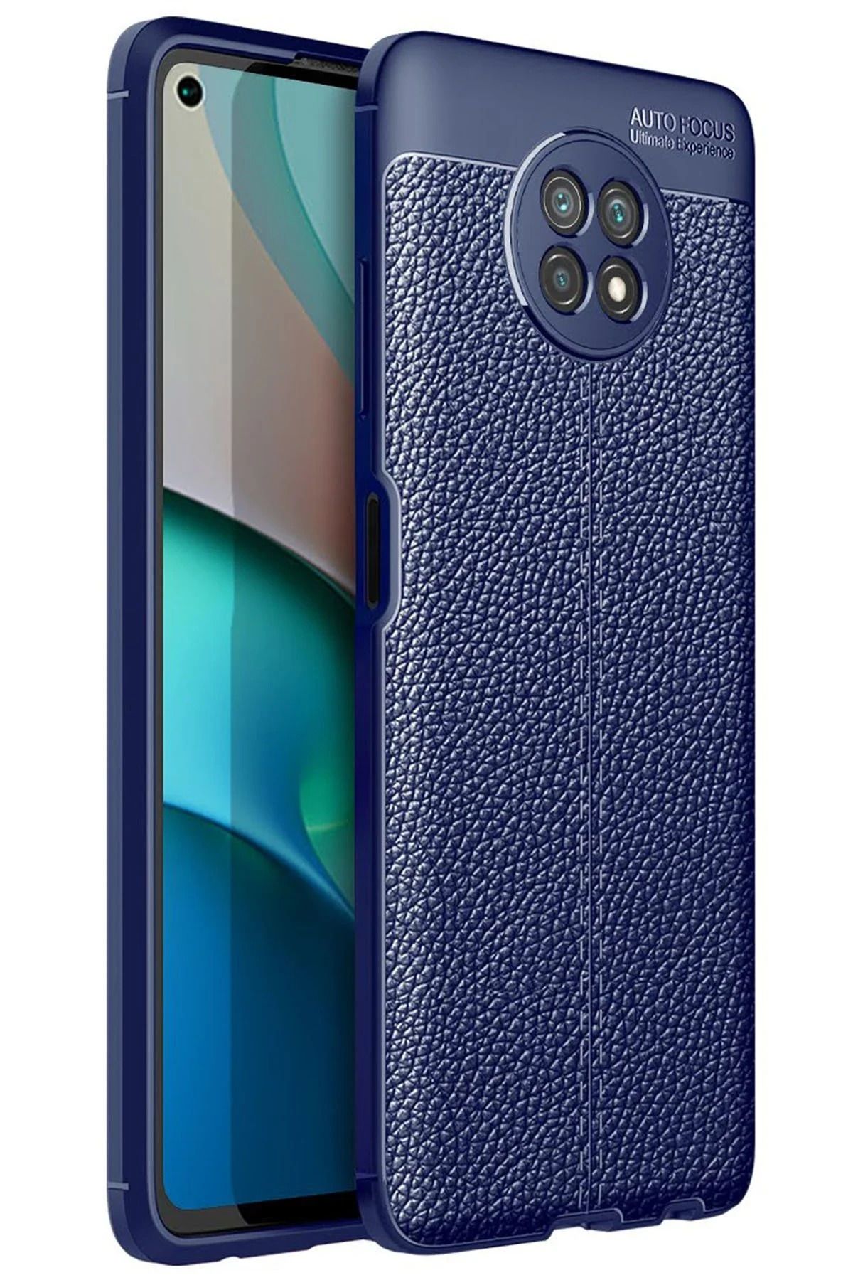 NewFace Xiaomi Redmi Note 9 5G Kılıf Auto Focus Kapak - Lacivert JOJUA