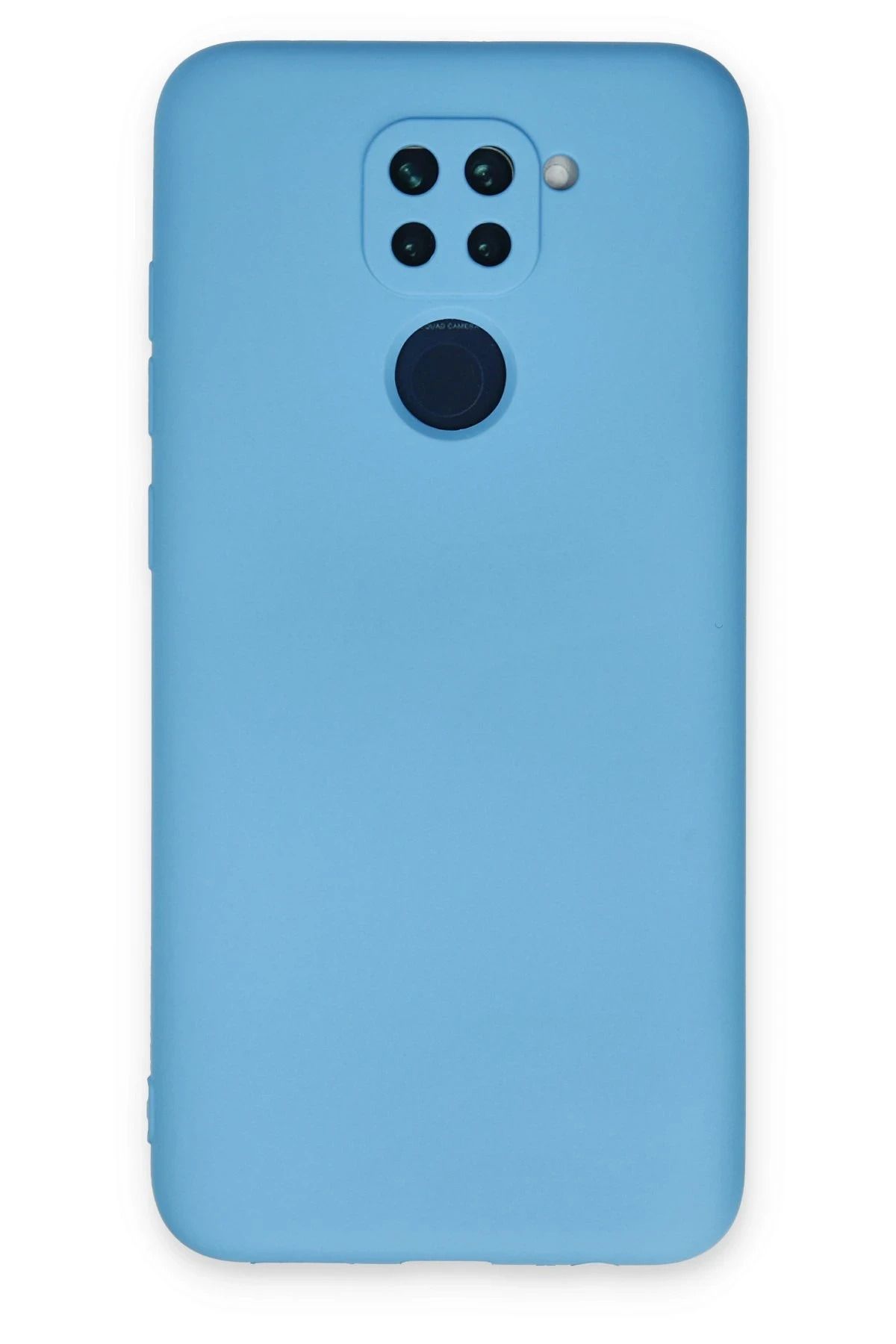 NewFace Xiaomi Redmi Note 9 Kılıf Nano içi Kadife Silikon - Mavi HNZRN