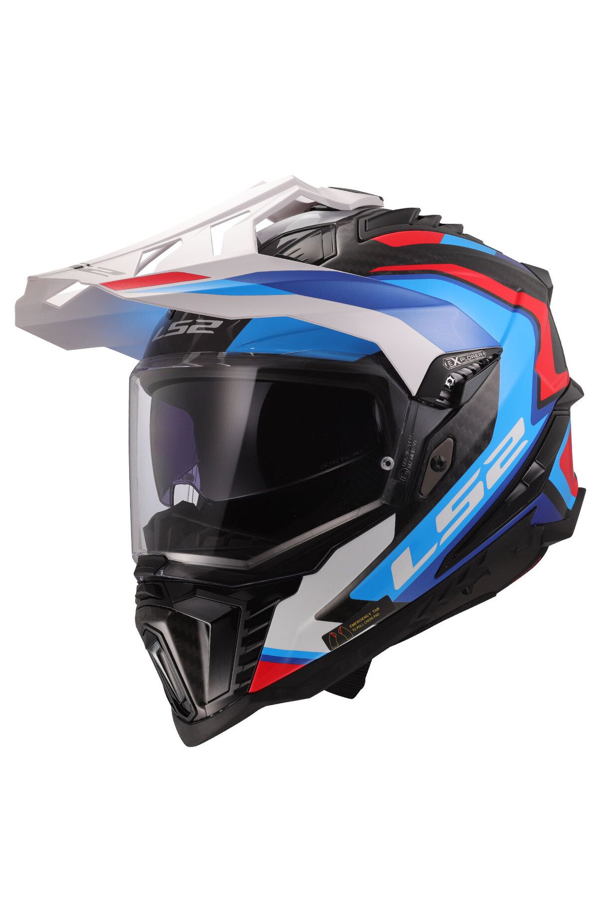LS2 EXPLORER C KARBON FRONTIER II BEYAZ-MAVİ KASK