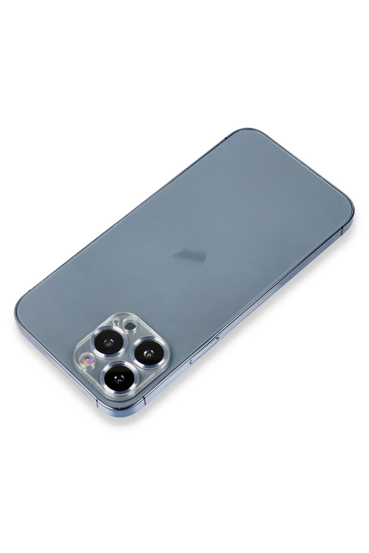 NewFace iPhone 14 Pro Uyumlu Metal Kamera Lens Koruma Cam - Sierra Blue DRSTR
