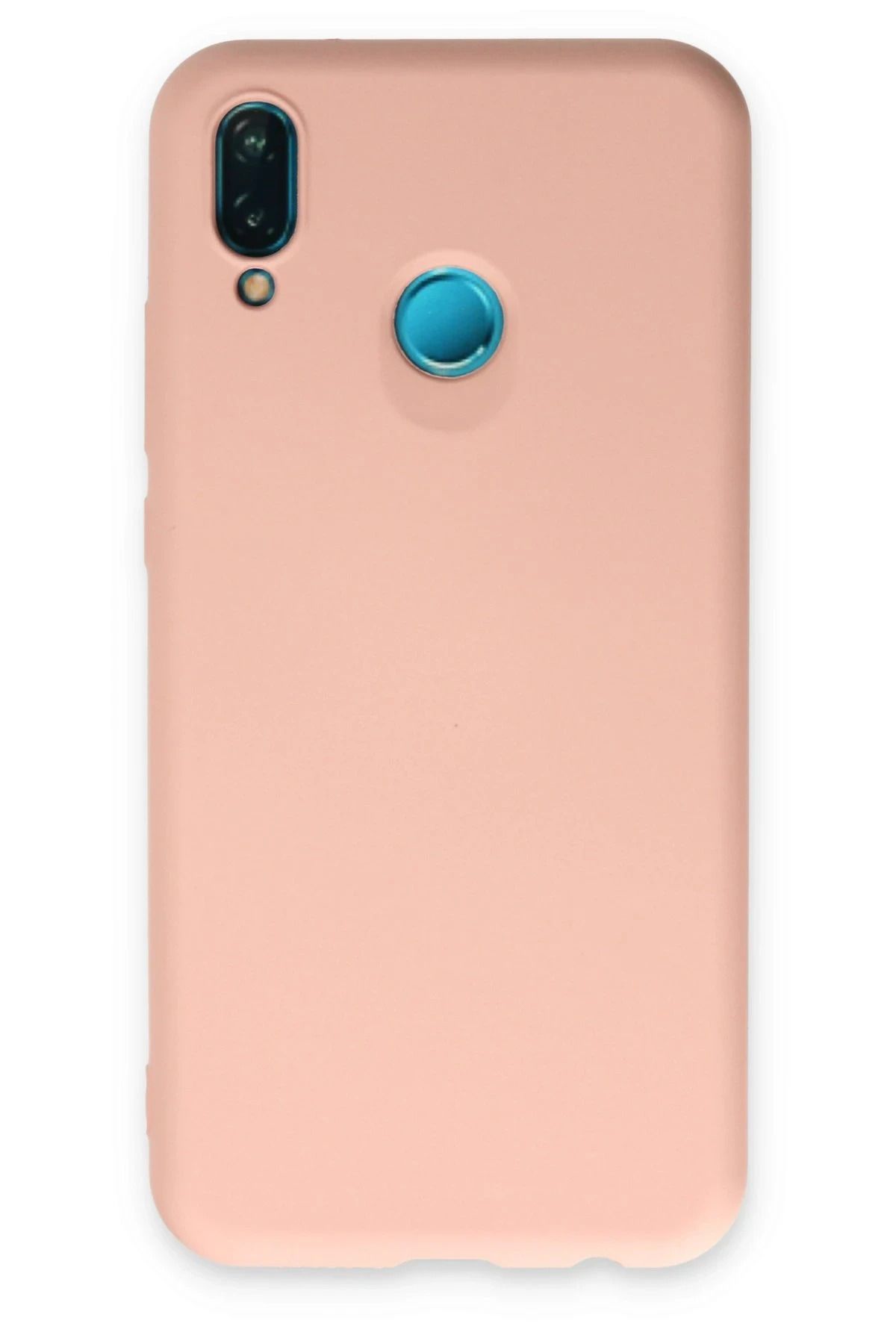 NewFace Huawei P20 Lite Uyumlu  Kılıf Nano içi Kadife Silikon - Pudra