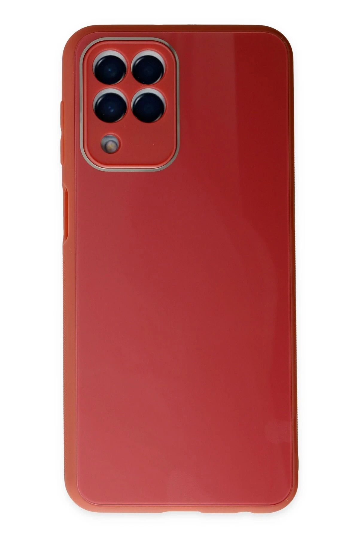 NewFace Samsung Galaxy M33 Kılıf Glass Kapak - Bordo BSTMY