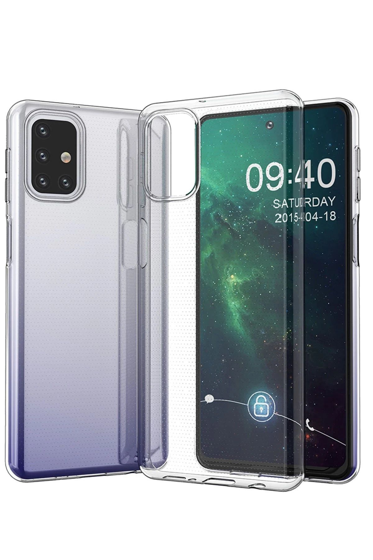 NewFace Samsung Galaxy M31S Kılıf Lüx Şeffaf Silikon INSLM