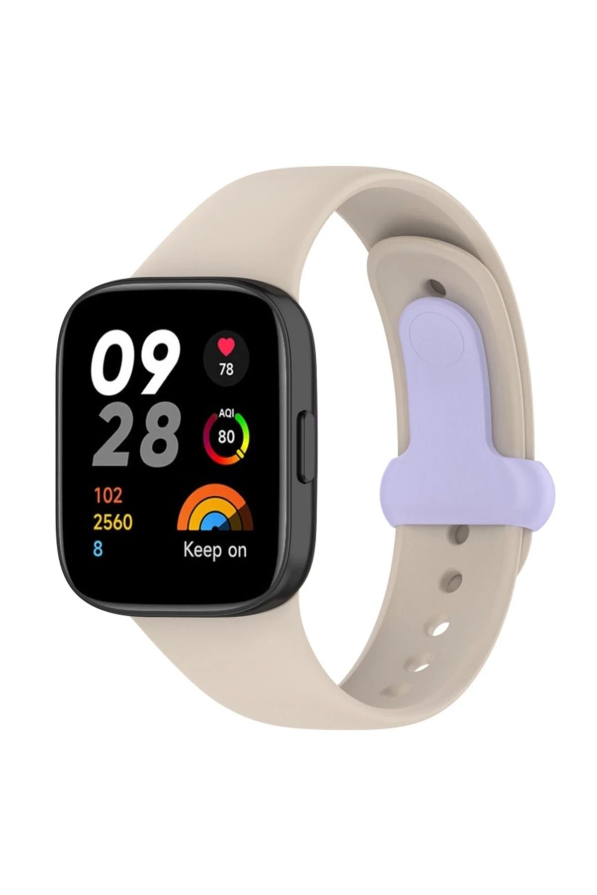 NewFace Xiaomi Redmi Watch 3 Origin Silikon Kordon - Bej BSTMY