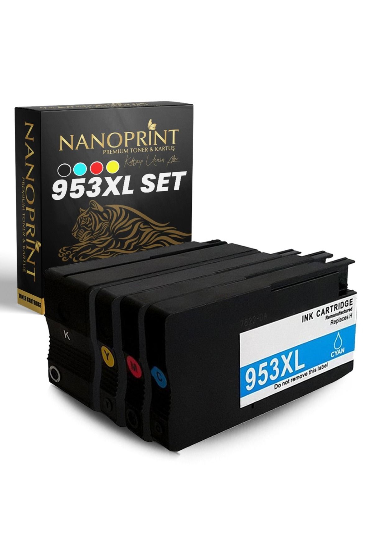 HP 953xl Muadil Takım Kartuş 4'lü Set /8210/8710/8715/8720/8725/87