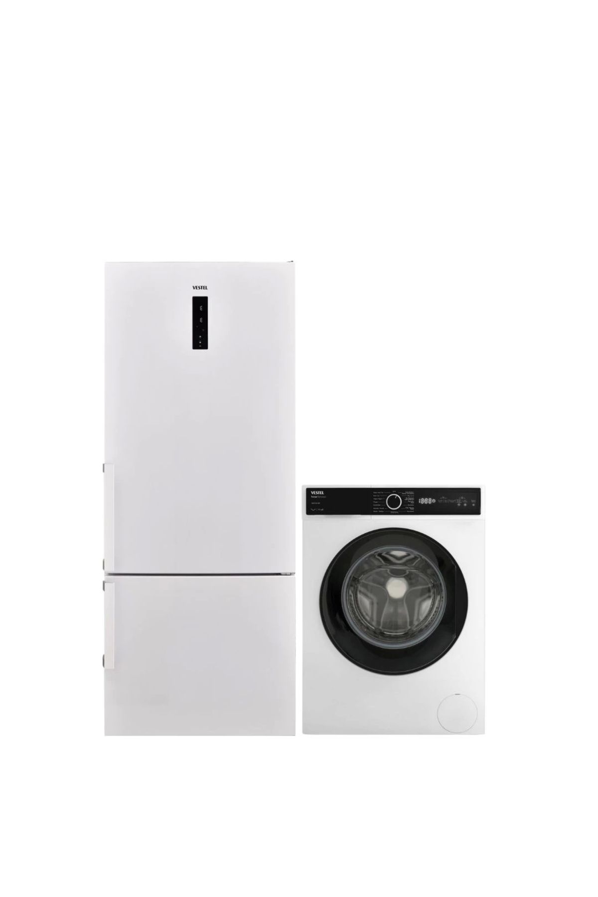 Vestel 2'li Beyaz Eşya Seti (CMI 87302 Çamaşır + NFK60112 E Buzdolabı)