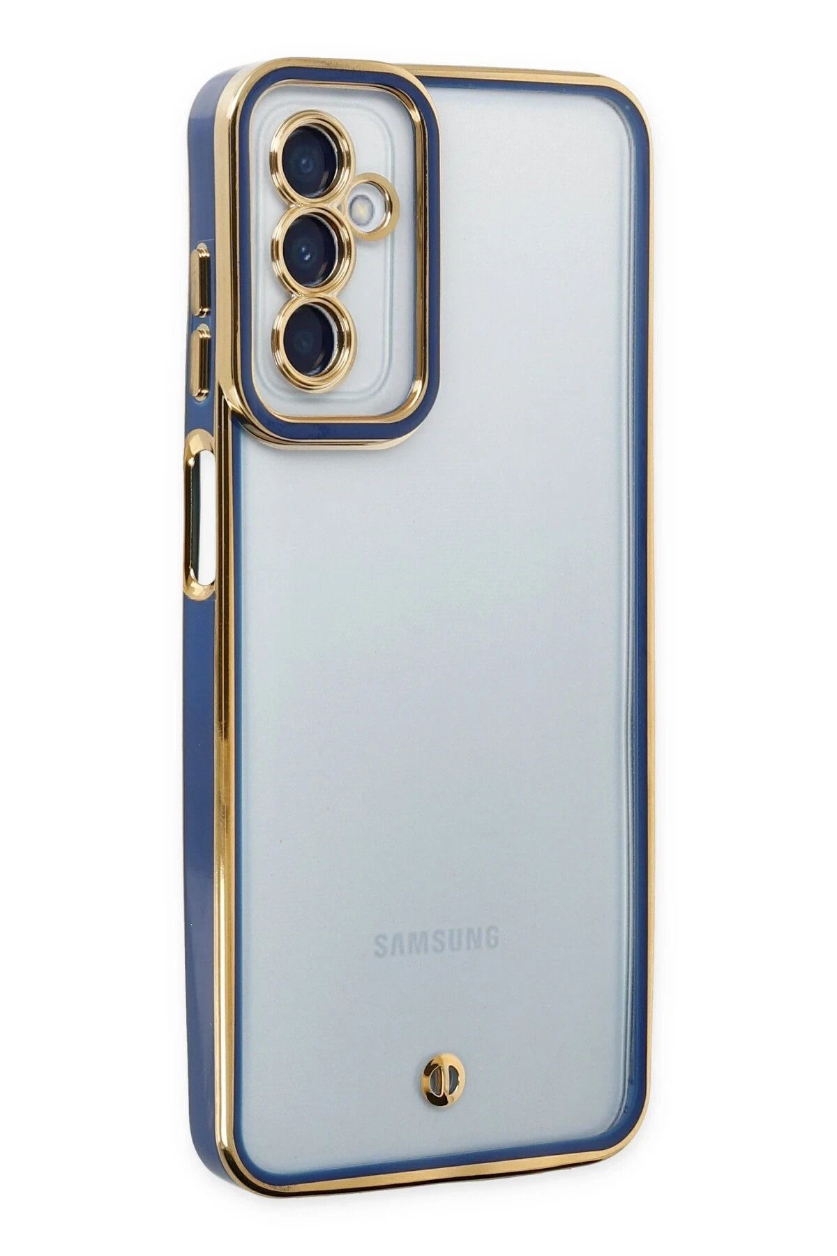 NewFace Samsung Galaxy M23 Kılıf Liva Lens Silikon - Mavi INSLM