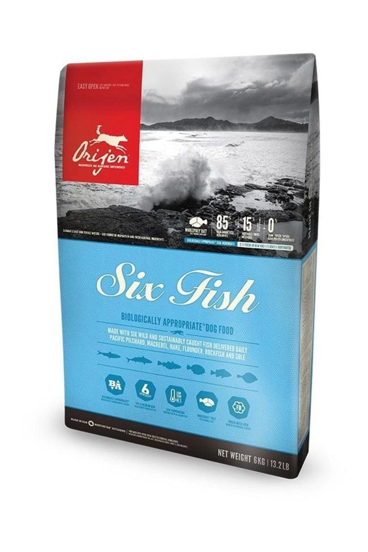 YNT İthalat Orijen Six Fish Tahılsız Balıklı Yavru ve Yetişkin Köpek Maması 11.4 Kg