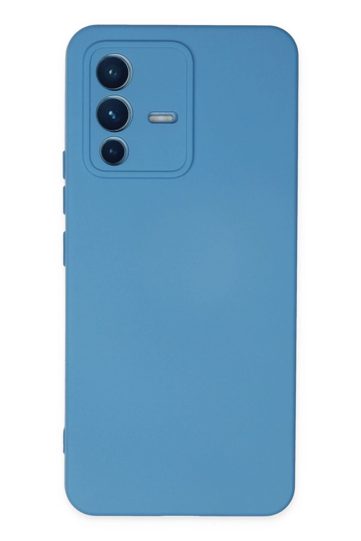 NewFace Vivo V23 5G Uyumlu Kılıf Nano içi Kadife Silikon - Mavi INSLM