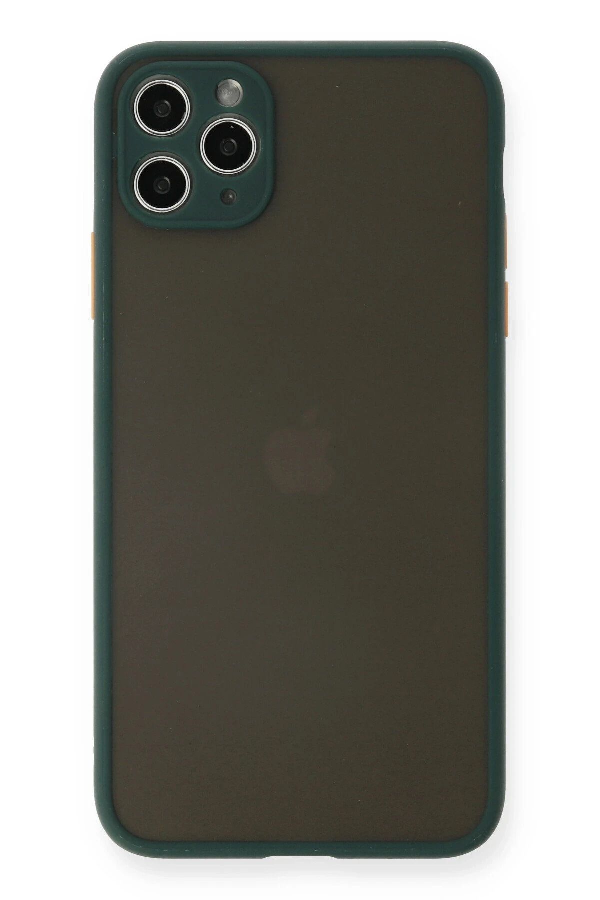 NewFace iPhone 11 Pro Max Kılıf Montreal Silikon Kapak - Yeşil HNZRN