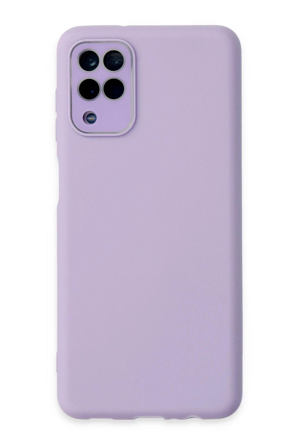 NewFace Samsung Galaxy A22 Kılıf Lansman Glass Kapak - Lila INSLM