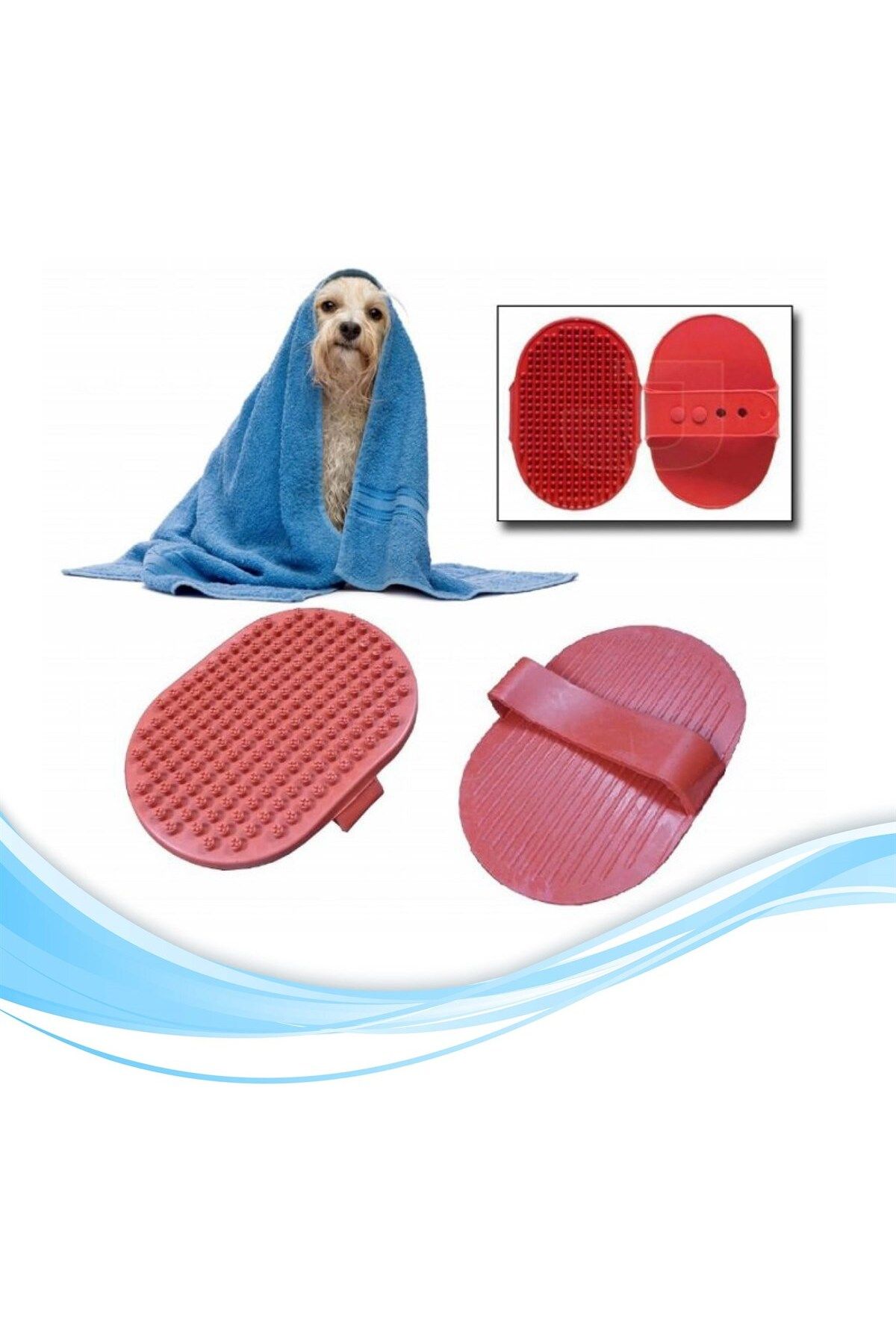 RiverWorld River World Ergonomik Masajlı Evcil Hayvan Kedi Köpek Yıkama Fırçası Aparatı