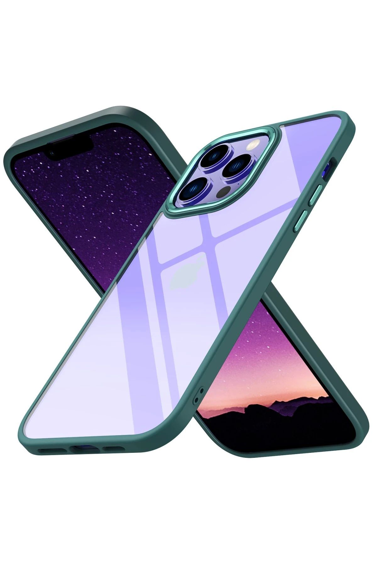 NewFace iPhone 14 Pro Max Kılıf Power Silikon - Koyu Yeşil YNSMR