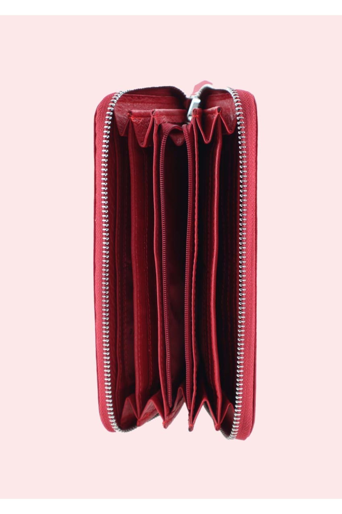 OEM-Women's genuine leather wallet, HASSION, B02, red 6
