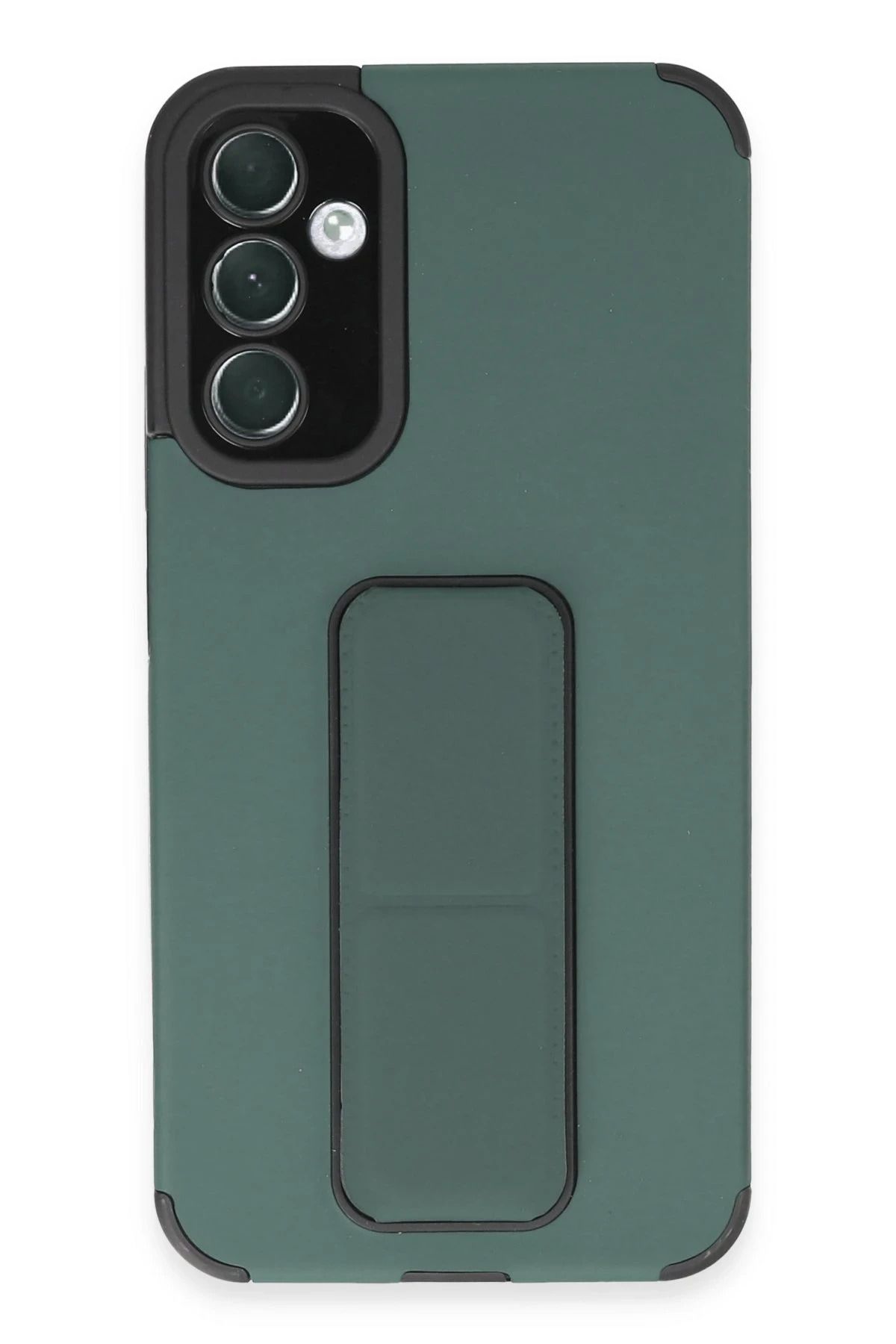 NewFace Samsung Galaxy A54 5G Kılıf Mega Standlı Silikon - Yeşil INSLM