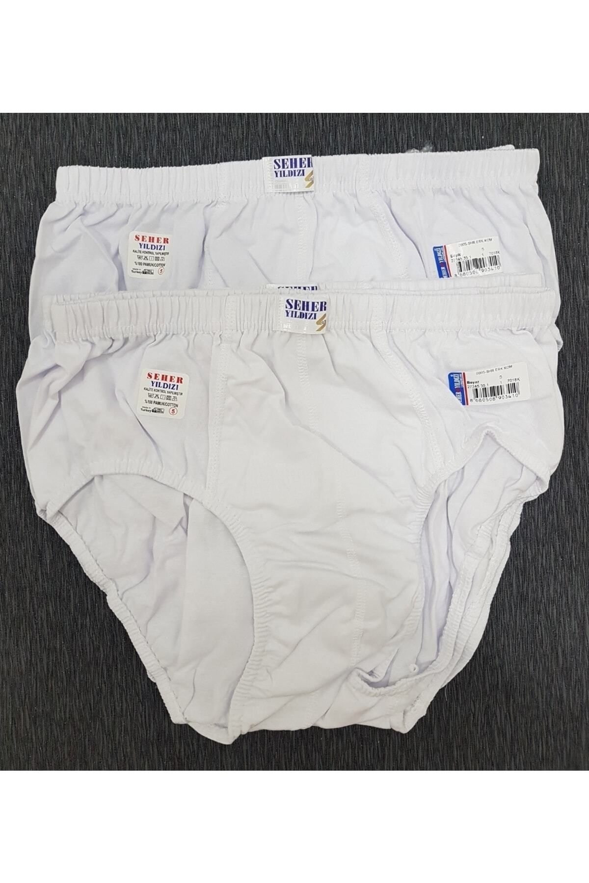 KEYAL Seher Beyaz Pamuklu 5 Adet Erkek Slip Külot