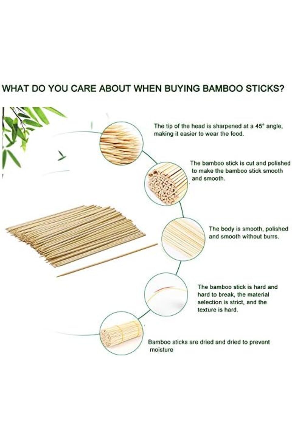 Generic-Natural Bamboo Skewers, Wooden Skewers, Skewer Sticks, Kebab Sticks, Short Skewers, Wooden Kebab Ske 4