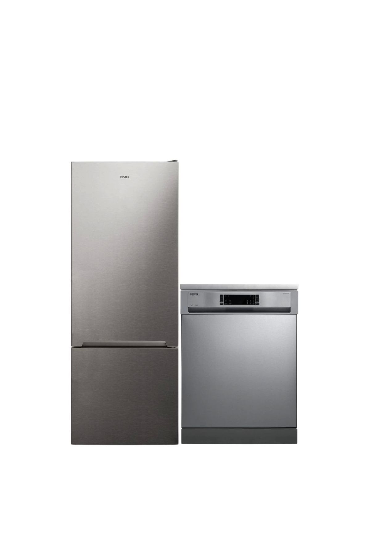 Vestel 2'li Inoks Beyaz Eşya Seti (BM 4212 X Bulaşık + NFK52011 X Buzdolabı)