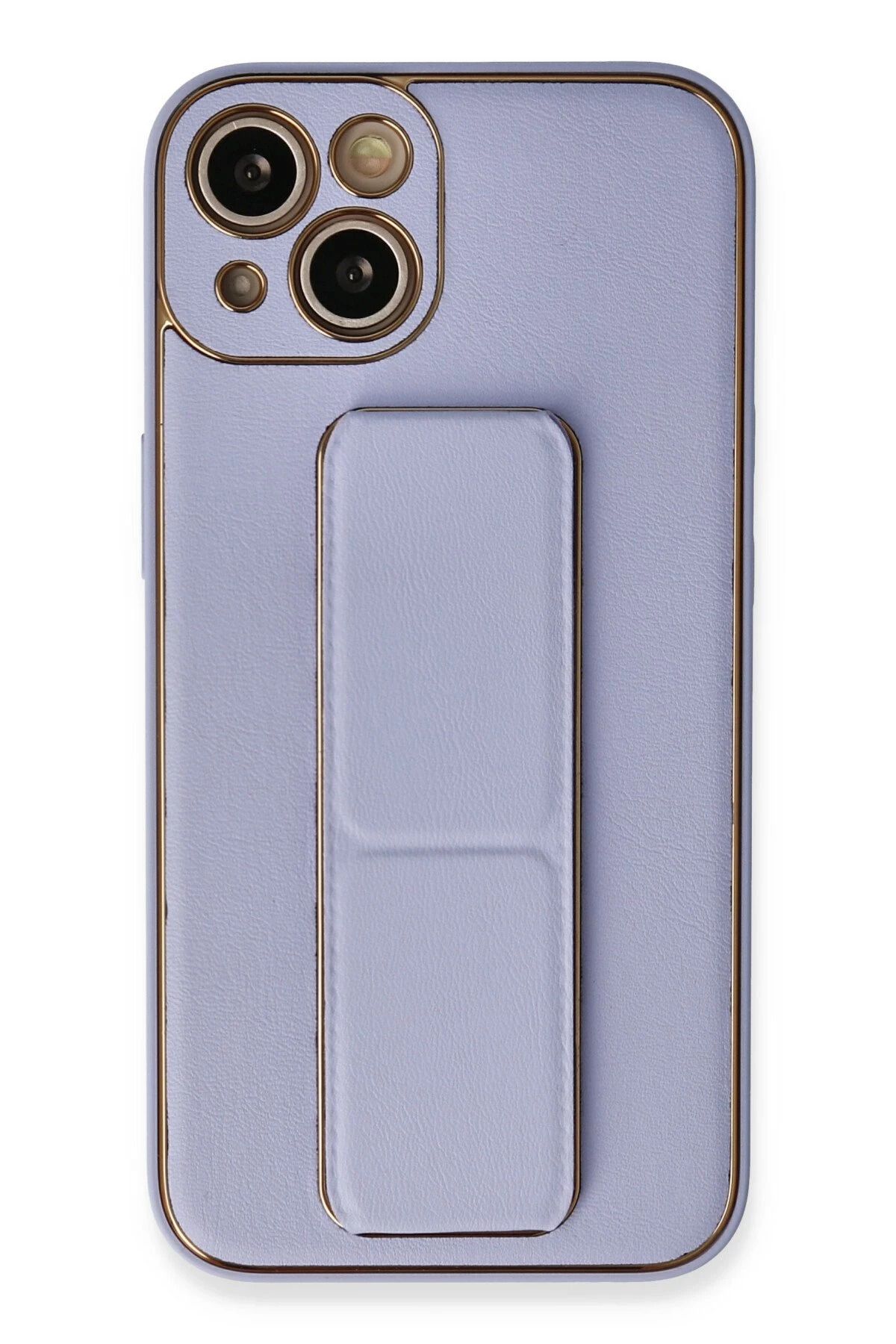 NewFace iPhone 13 Kılıf Coco Deri Standlı Kapak - Lila BSTMY