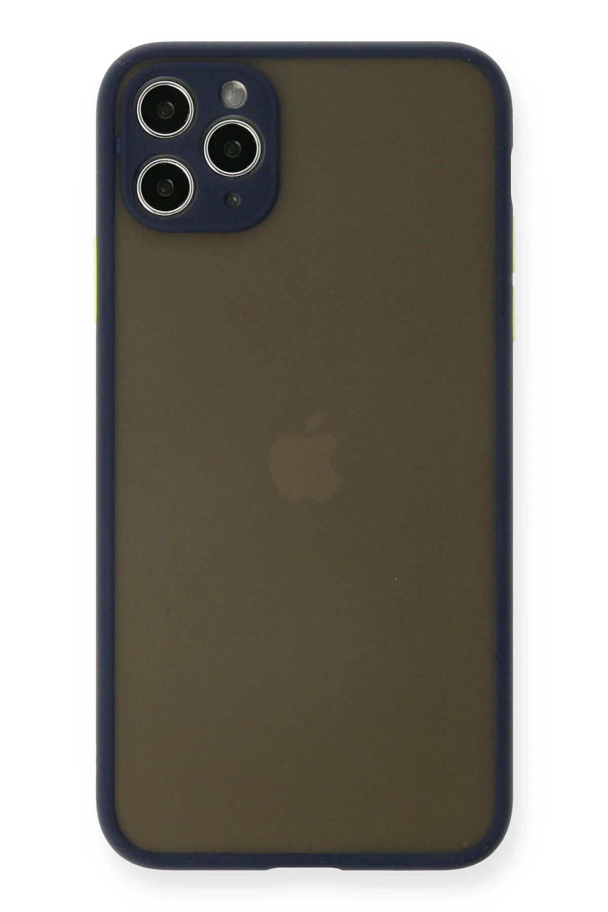 NewFace iPhone 11 Pro Max Kılıf Montreal Silikon Kapak - Lacivert HNZRN