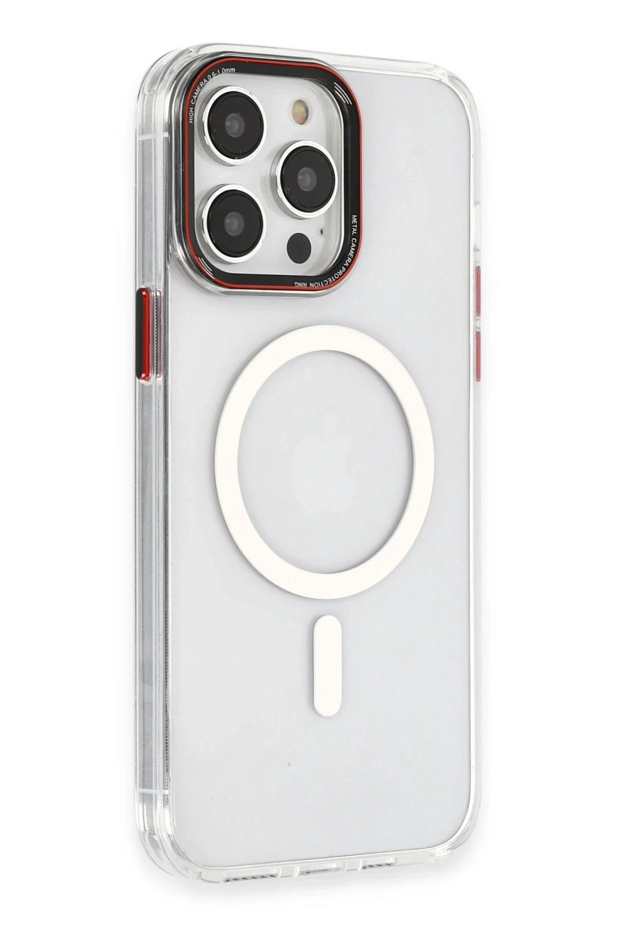 NewFace iPhone 14 Pro Max Kılıf Dinamik Magneticsafe Silikon - Şeffaf BSTMY