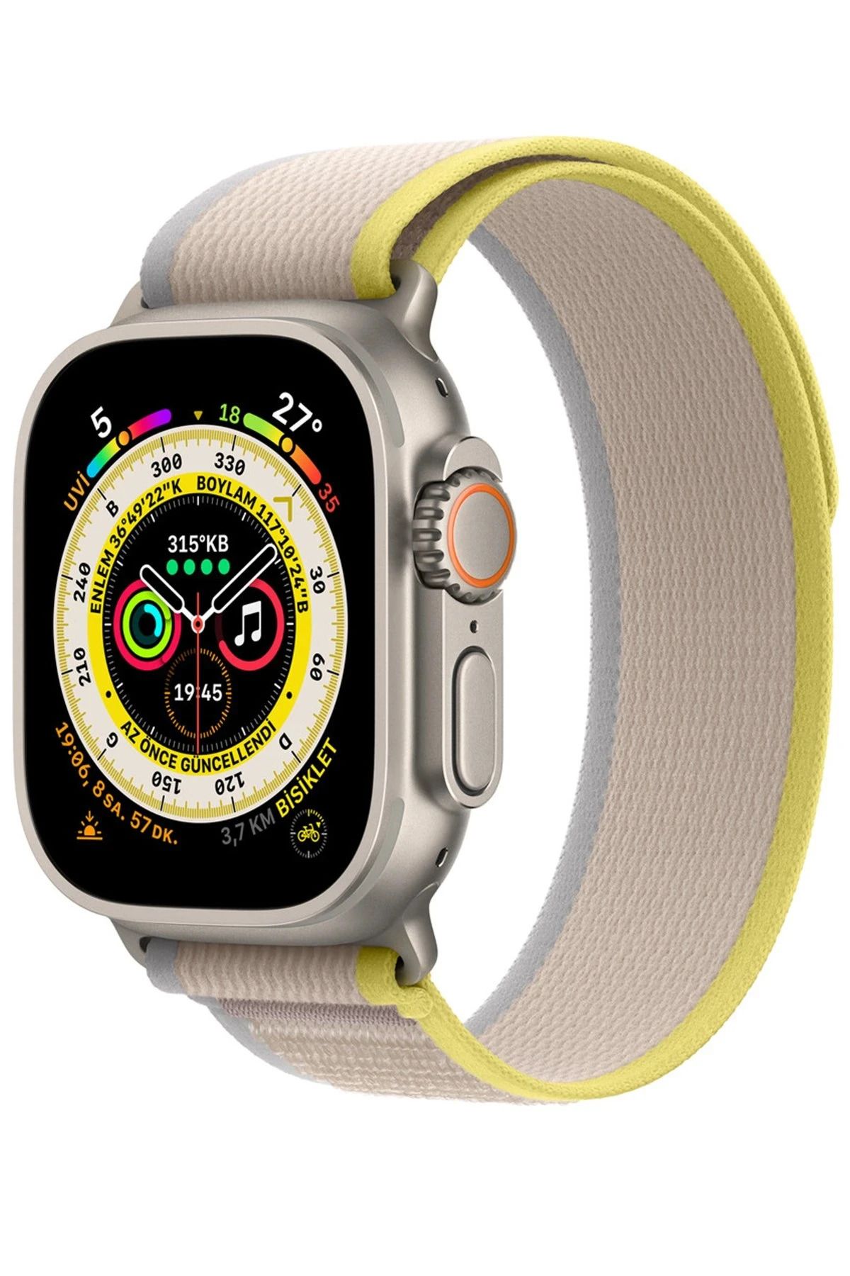 NewFace Apple Watch 38mm Trail Kordon - Sarı-Bej INSLM