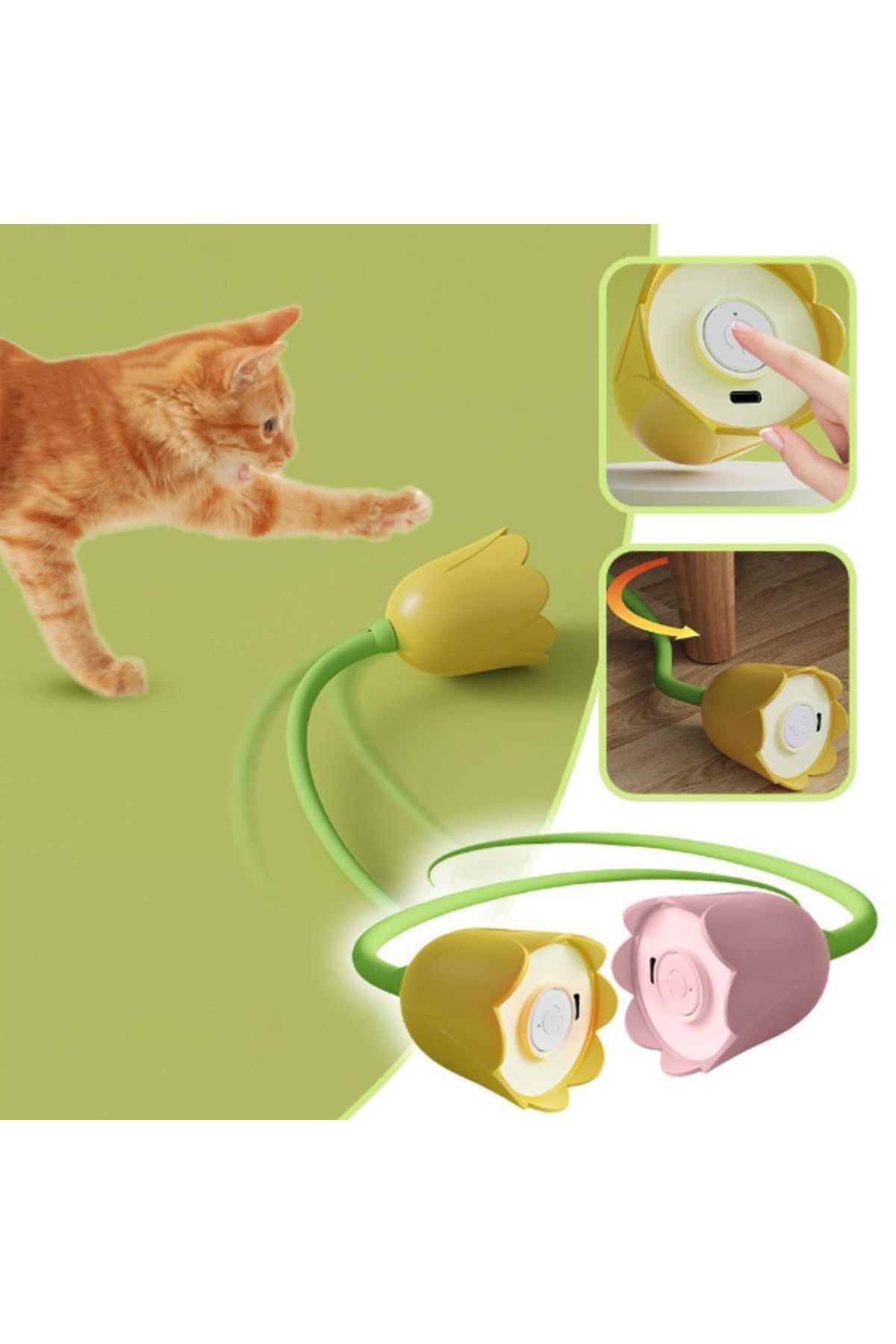 HobiDünyasıElif Hareketli Çiçek Kedi Oyuncağı