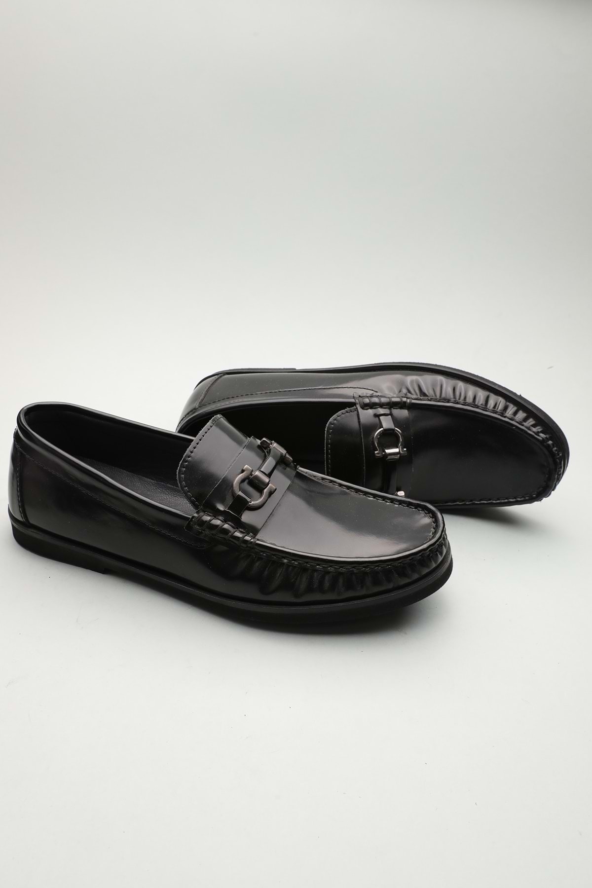 Gondol-Men's Genuine Leather Classic Loafer Navy Blue 41 Ttx.601111 2