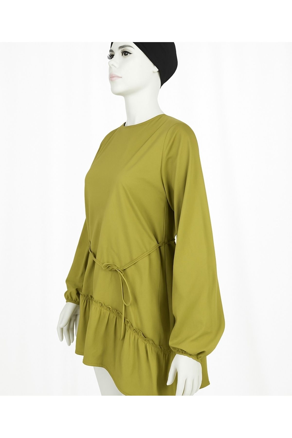 Butik Eteği Katlı fırfırlı tunik