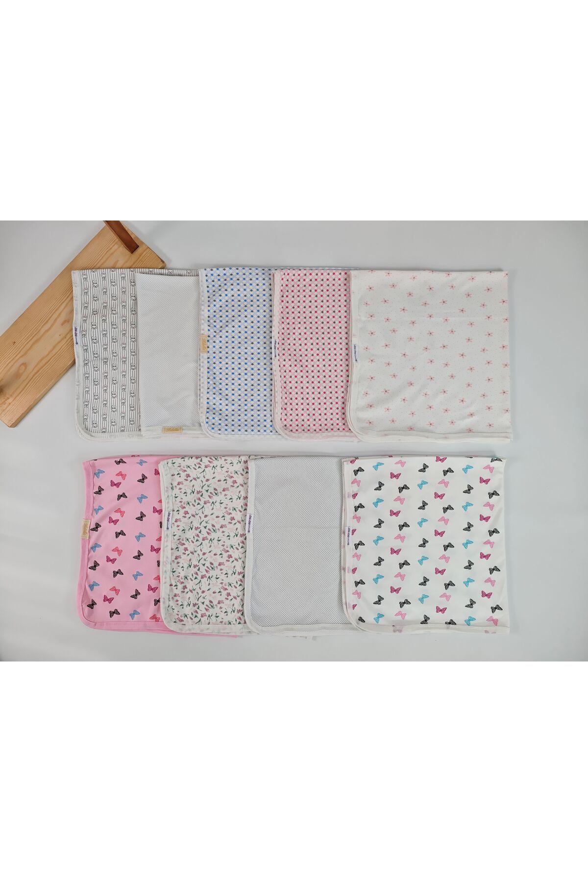 Bebella-Patterned 100% Cotton Single Layer Baby Blanket 90X85Cm Girl/Boy Swaddle Seasonal Multi-Purpose Cover 3