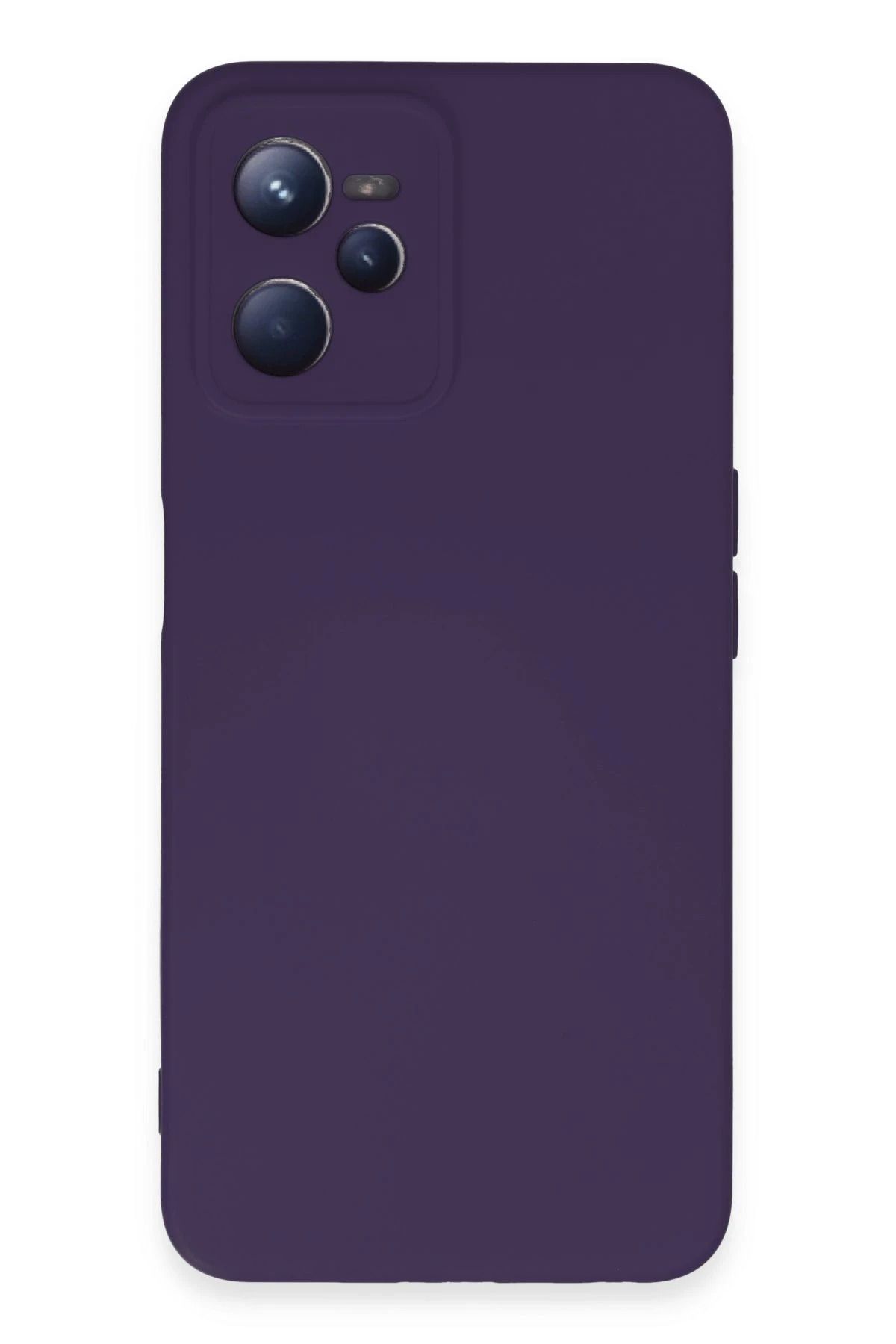 NewFace Realme C35 Kılıf Nano içi Kadife Silikon - Mor JOJUA