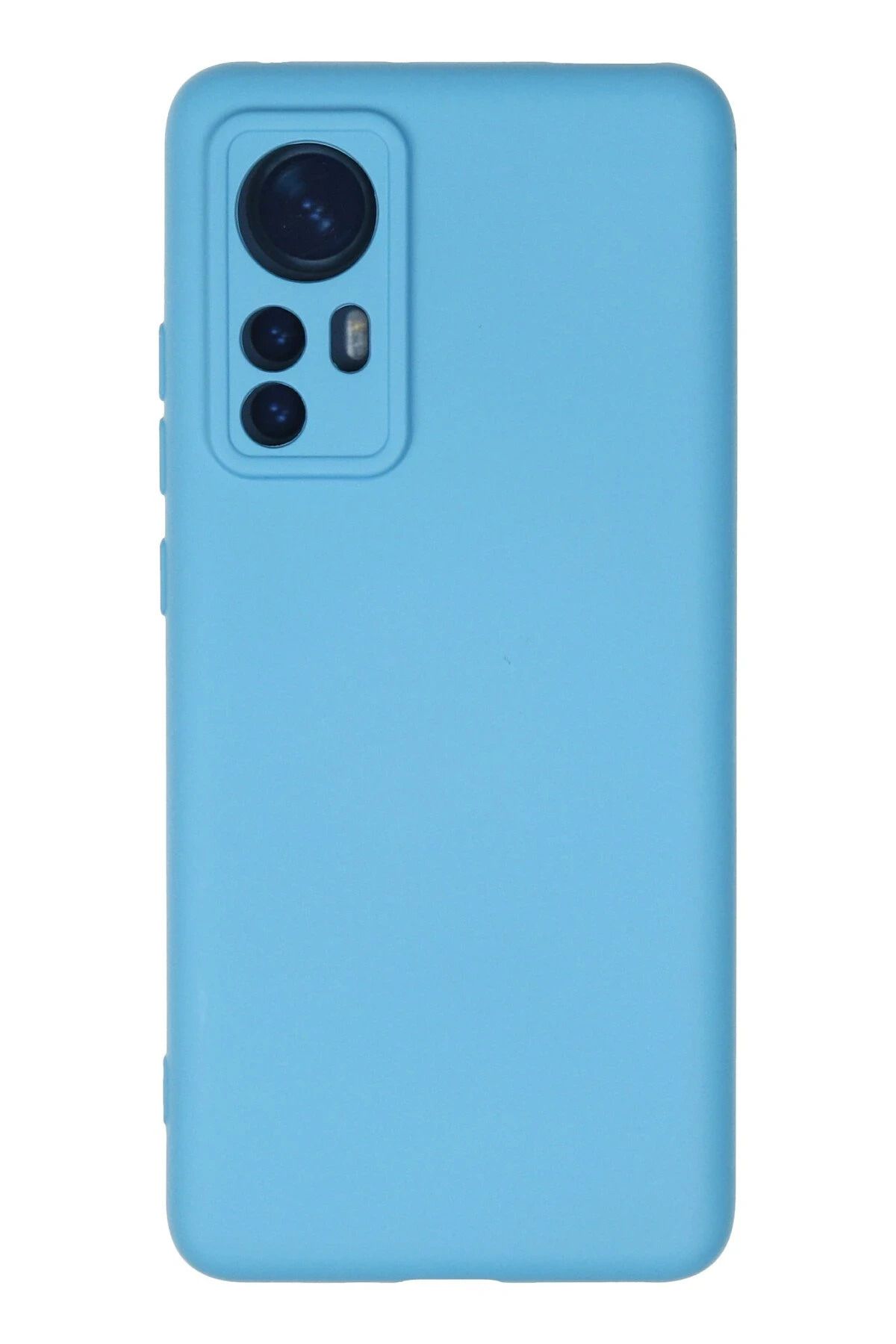 NewFace Xiaomi Mi 12 Kılıf Nano içi Kadife Silikon - Mavi NRMSA