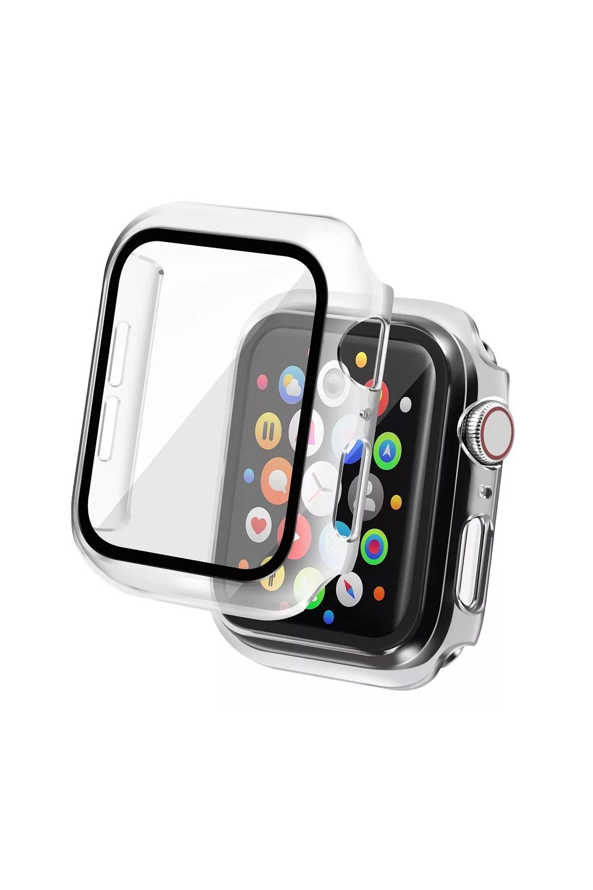 NewFace Apple Watch 38mm Camlı Kasa Ekran Koruyucu - Şeffaf LZWDR