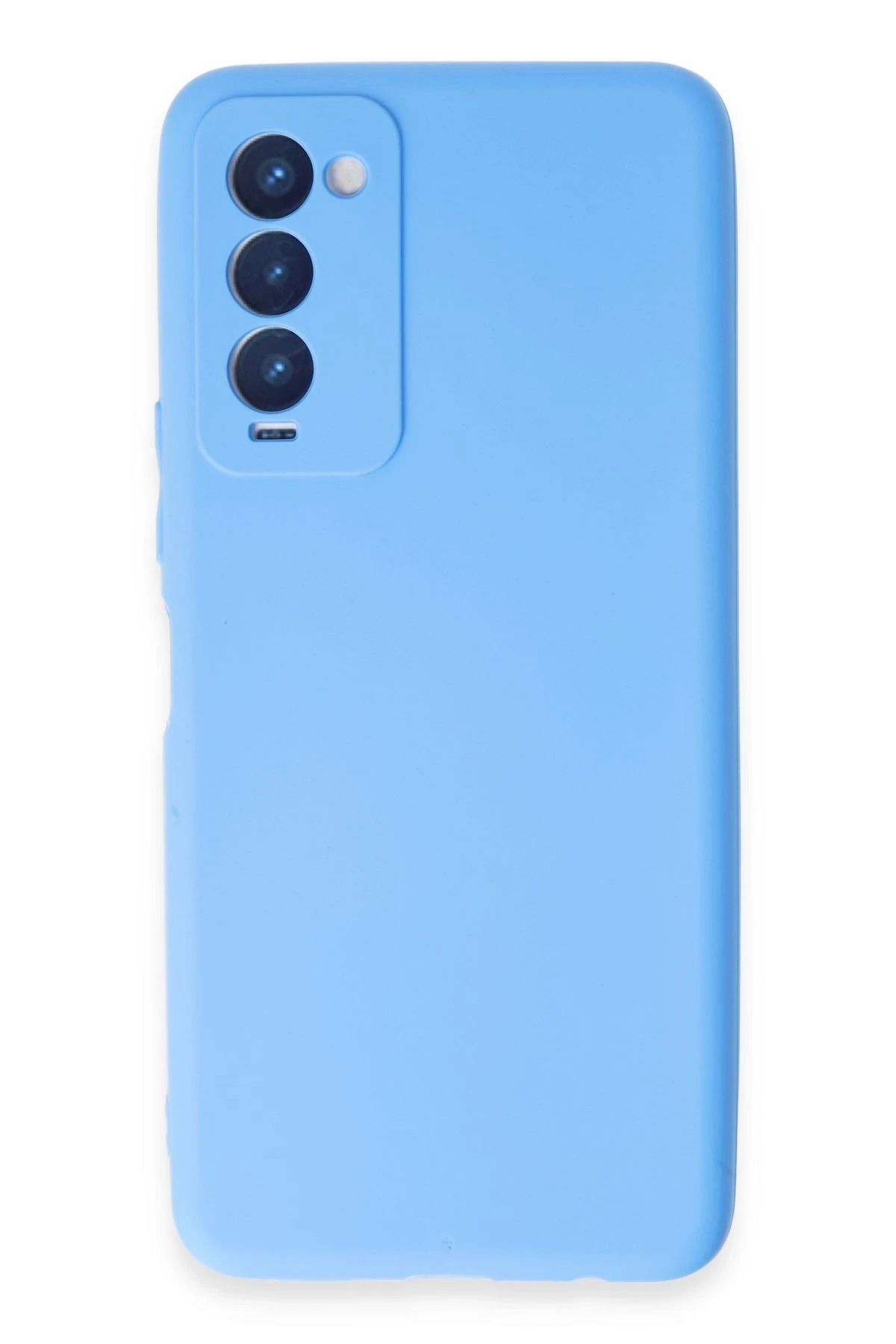 NewFace Tecno Camon 18 Kılıf First Silikon - Mavi JOJUA
