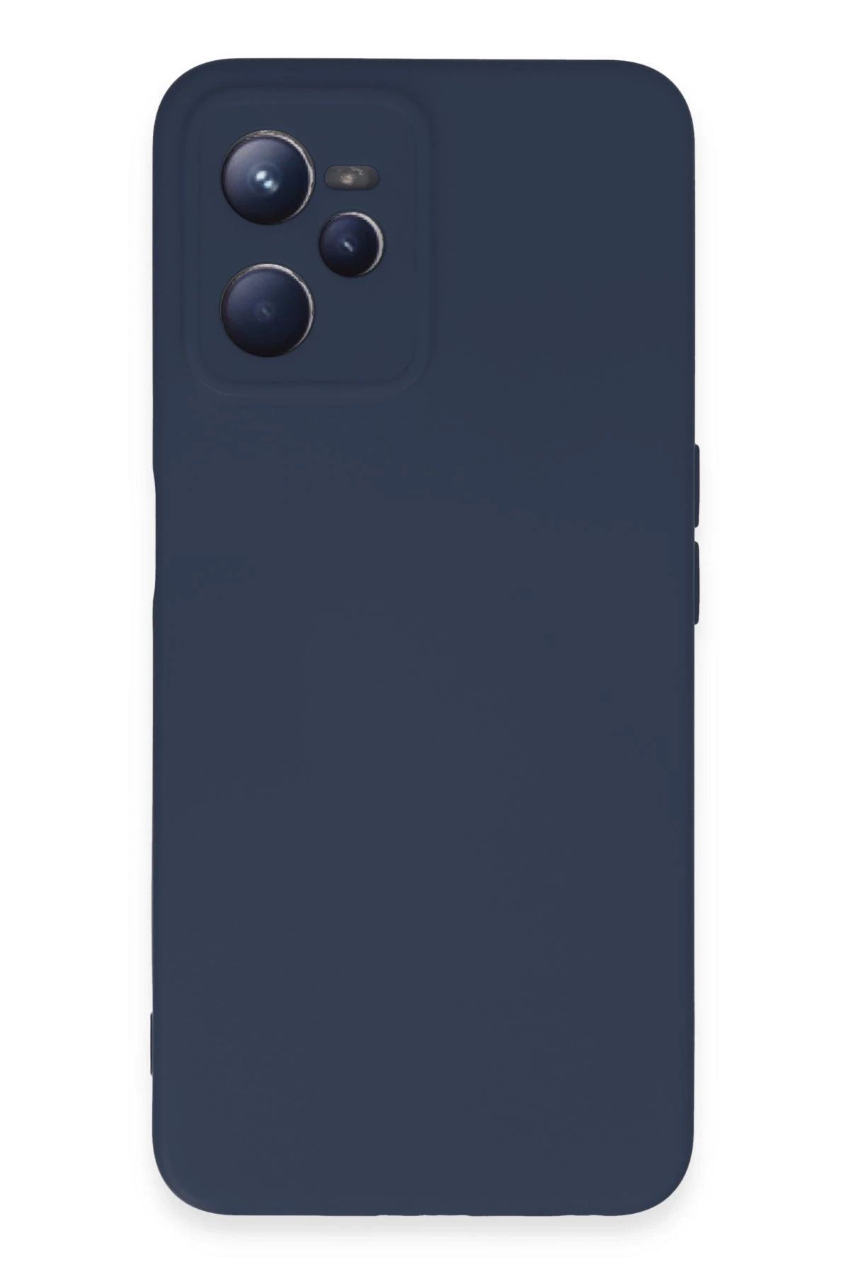 NewFace Realme C35 Kılıf Nano içi Kadife Silikon - Lacivert YNSMR