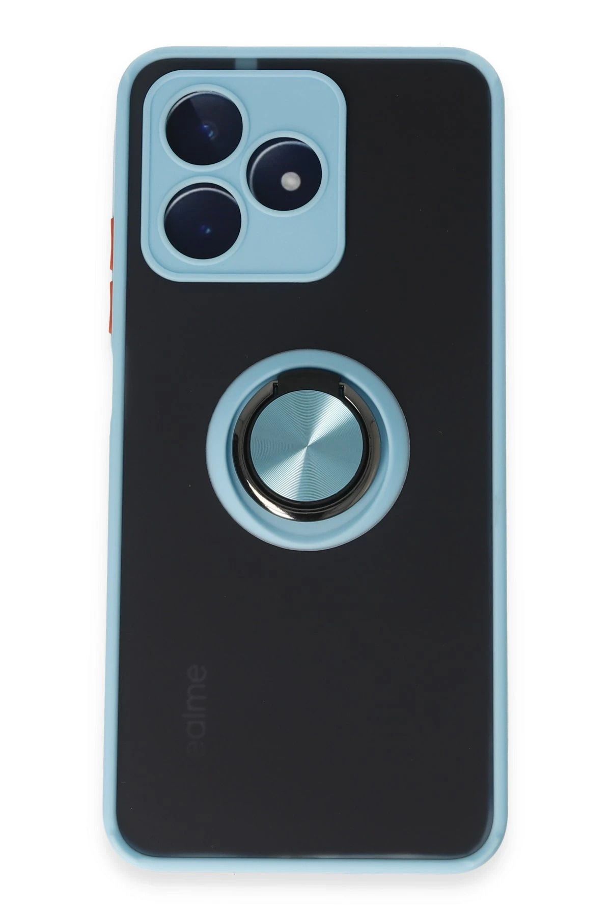 NewFace Realme C53 Kılıf Montreal Yüzüklü Silikon Kapak - Buz Mavi JOJUA