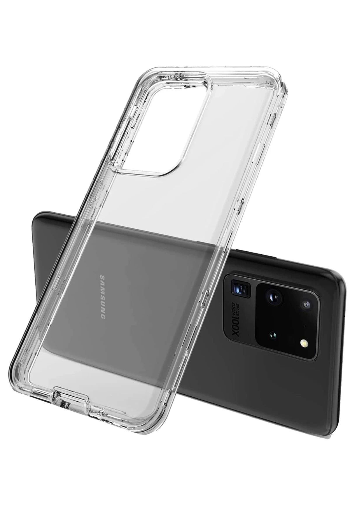 NewFace Samsung Galaxy S20 Plus Kılıf Lüx Şeffaf Silikon HNZRN