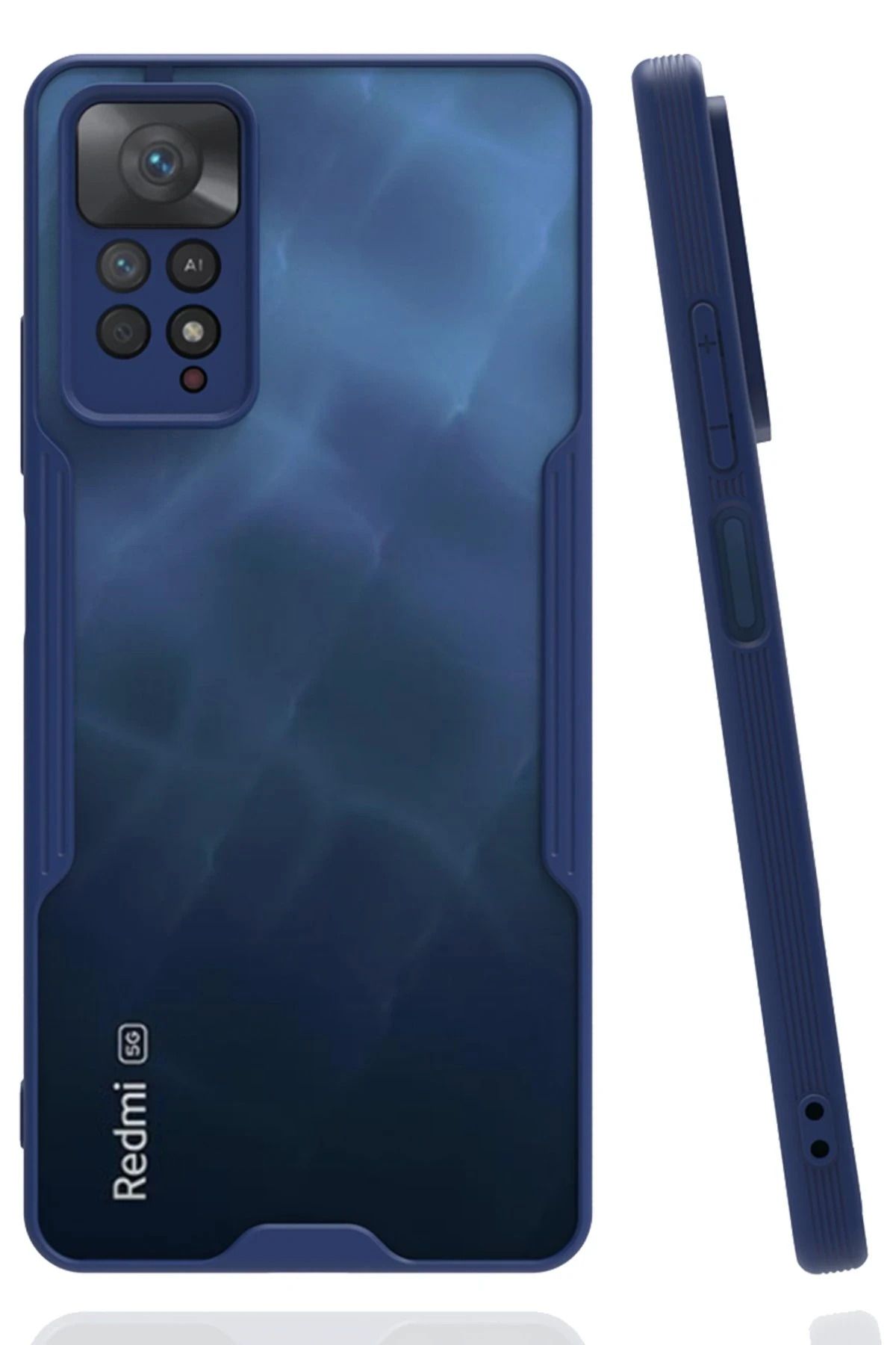NewFace Xiaomi Redmi Note 11 Pro Kılıf Platin Silikon - Lacivert YNSMR