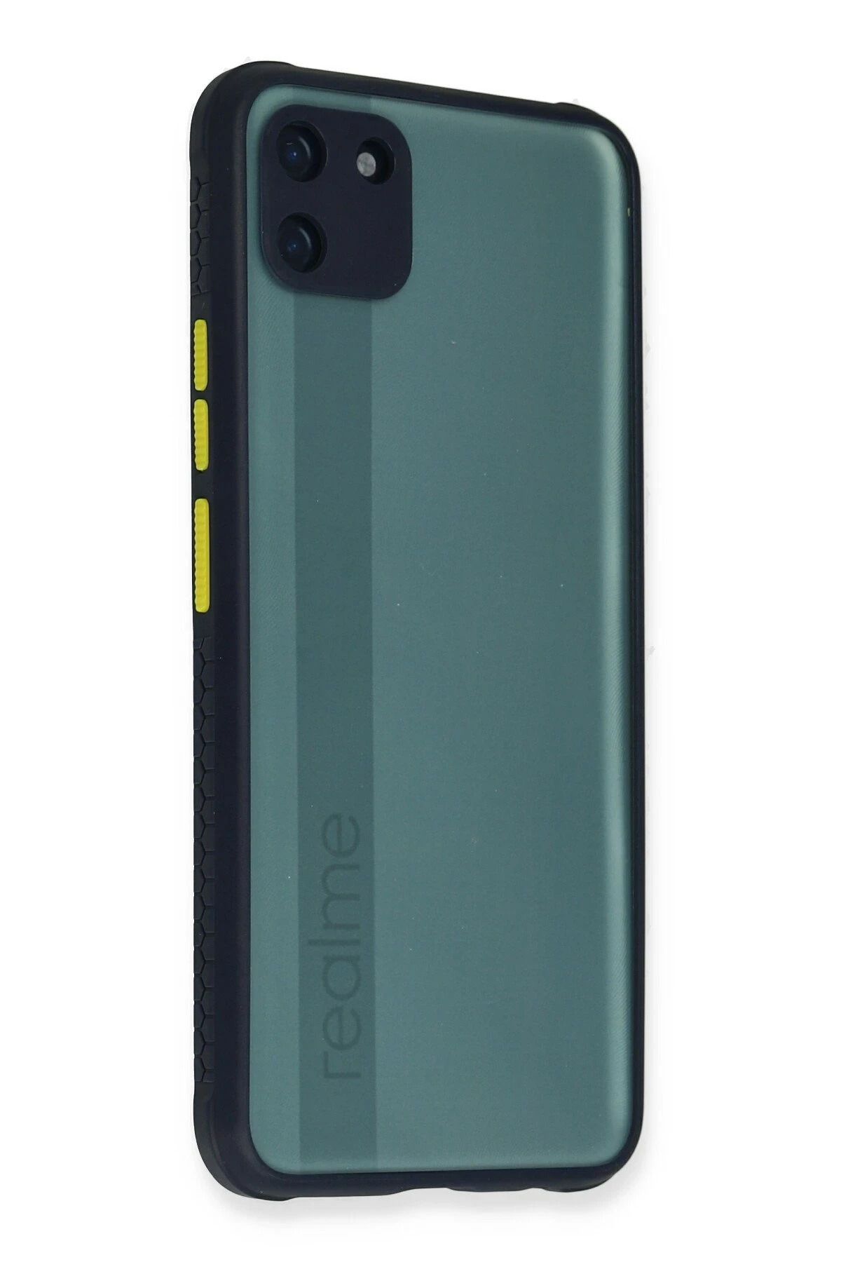 NewFace Realme C11 Kılıf Miami Şeffaf Silikon - Lacivert YNSMR