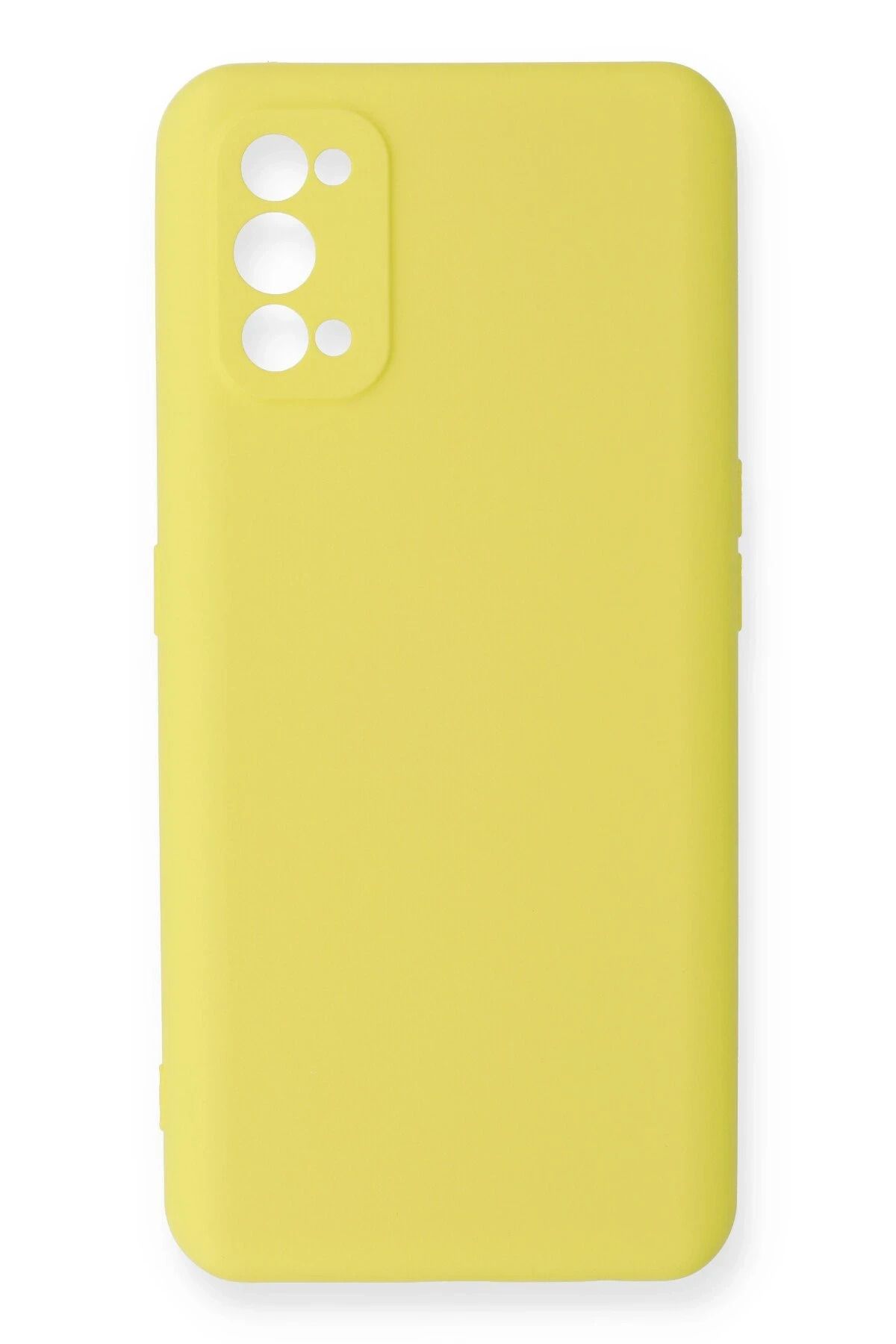 NewFace Realme 7 Pro Kılıf Nano içi Kadife Silikon - Sarı ZRNET