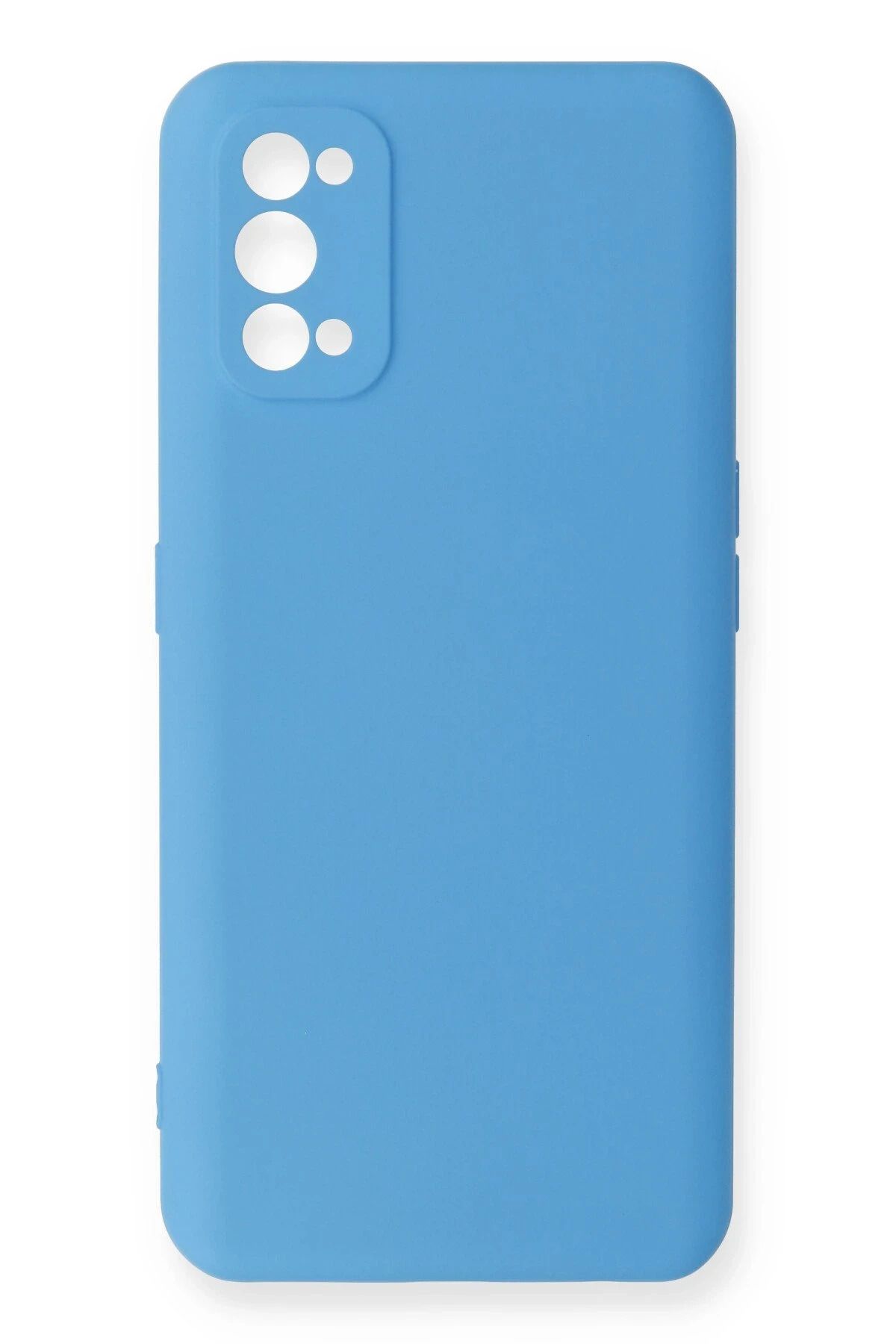 NewFace Realme 7 Pro Kılıf Nano içi Kadife Silikon - Mavi ZRNET