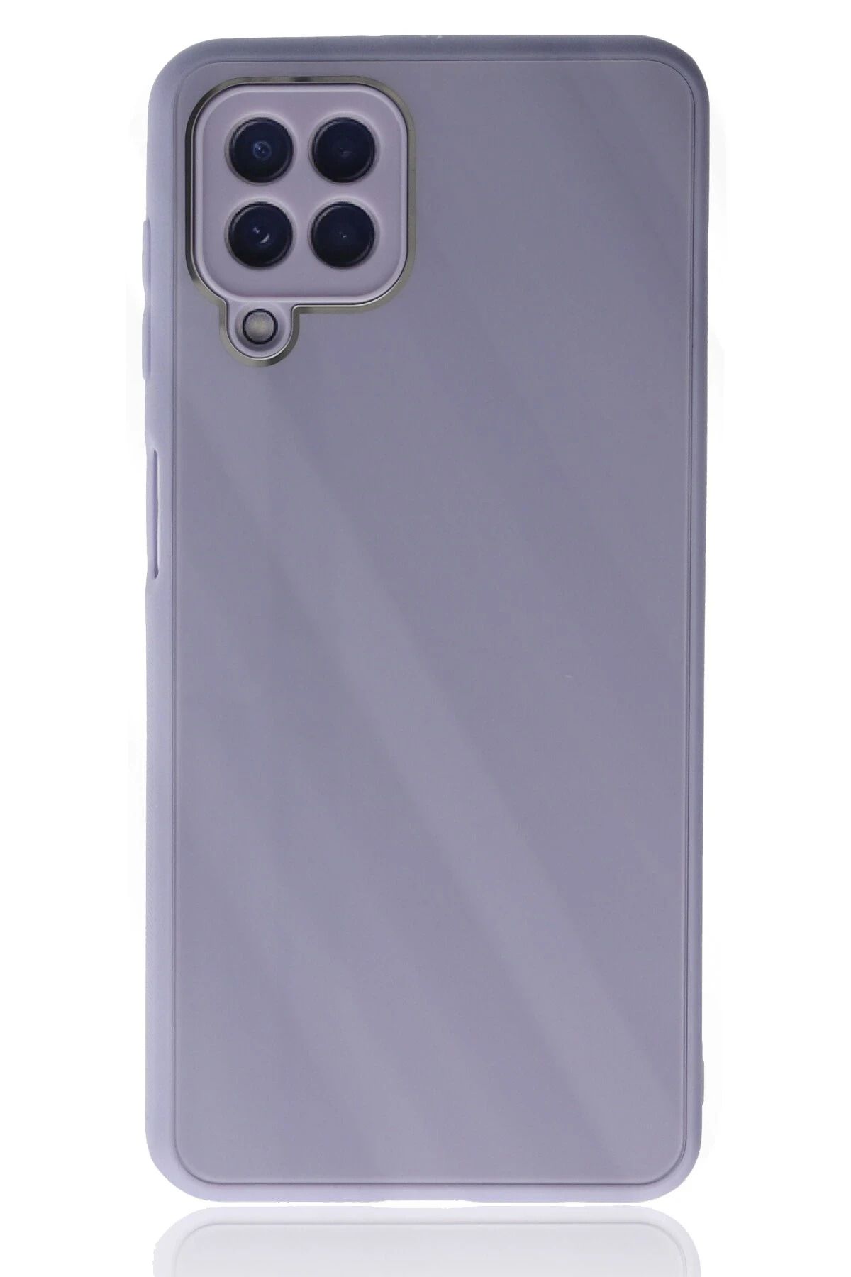 NewFace Samsung Galaxy A22 Kılıf Glass Kapak - Lila HNZRN