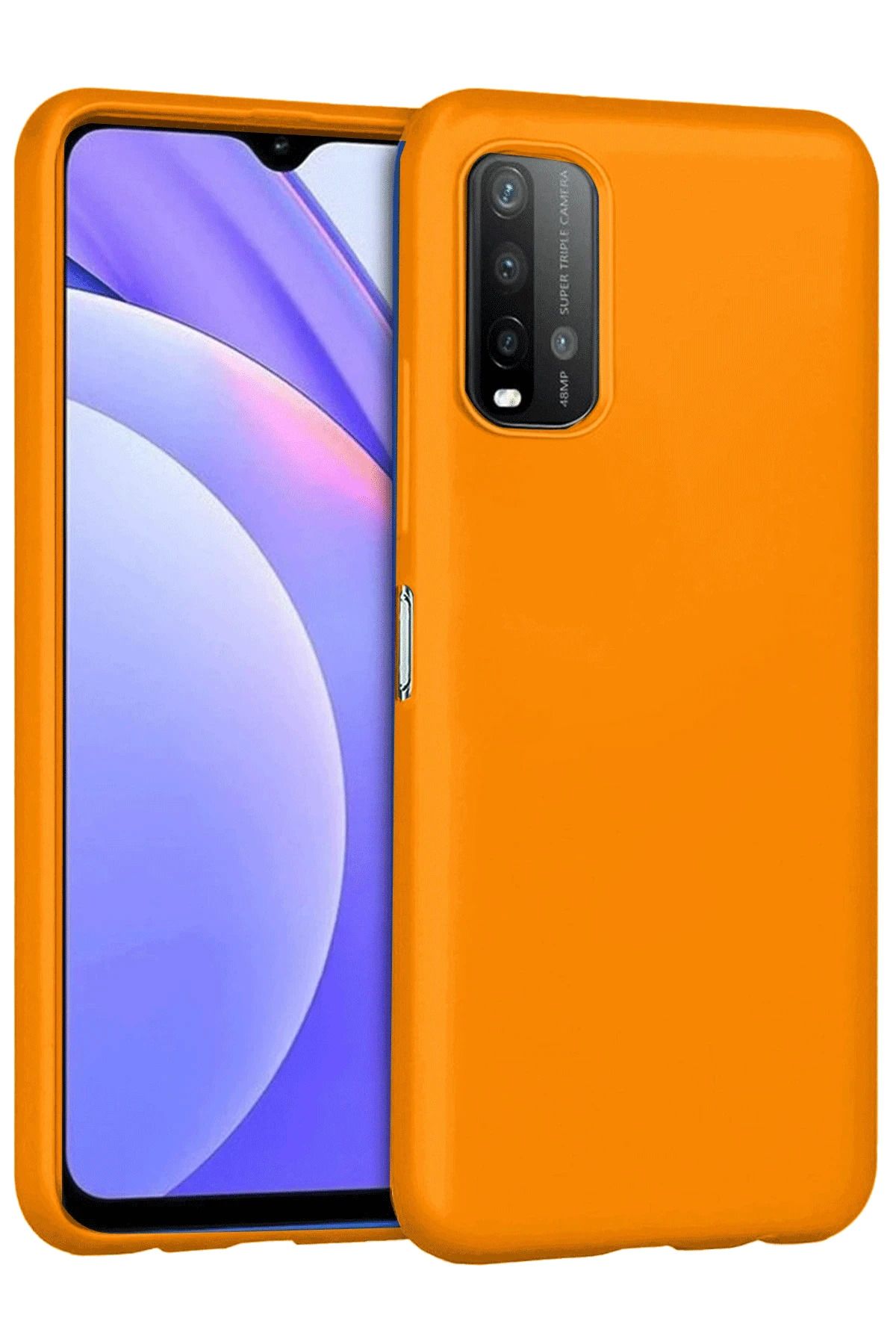 NewFace Xiaomi Redmi 9T  Uyumlu  Nano içi Kadife Silikon - Turuncu BSTMY