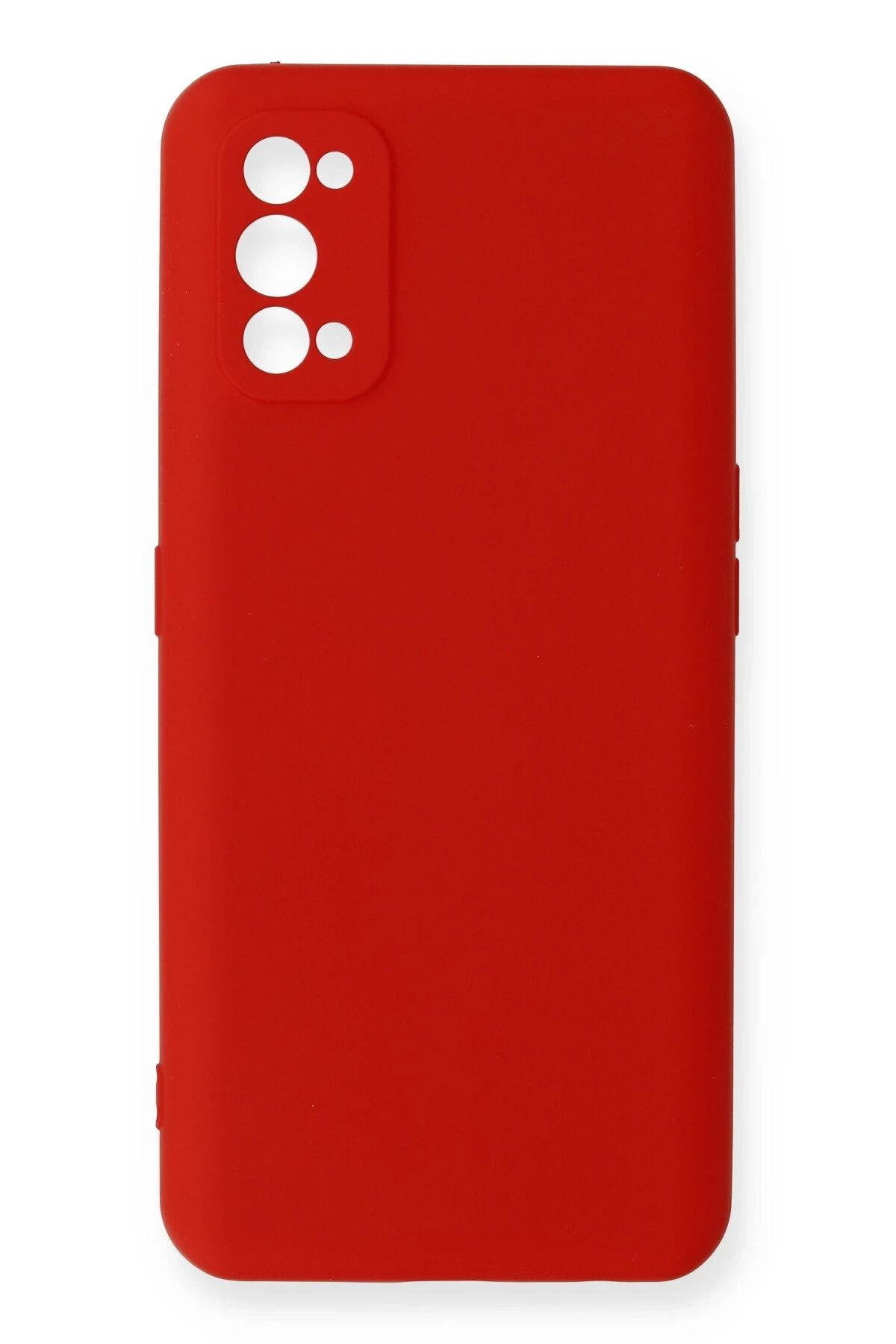 NewFace Realme 7 Pro Kılıf Nano içi Kadife Silikon - Kırmızı HNZRN