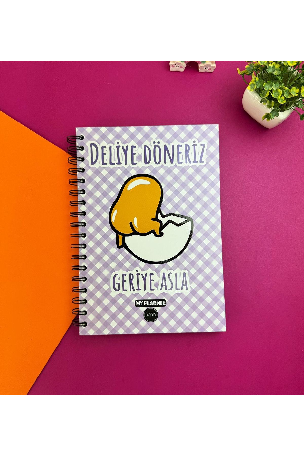 hediyeofisi Deliye Döneriz Geriye Asla Tasarımlı | Sticker'lı Süresiz Ajanda Konuşan Ajanda Haftalık Planlayıcı
