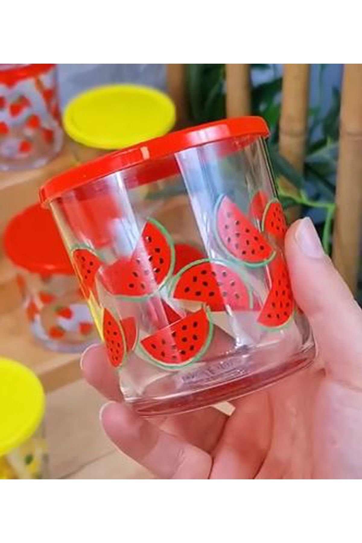 Paşabahçe-Bistro Patterned Storage Container with Lid 380 Cc Set of 3 6