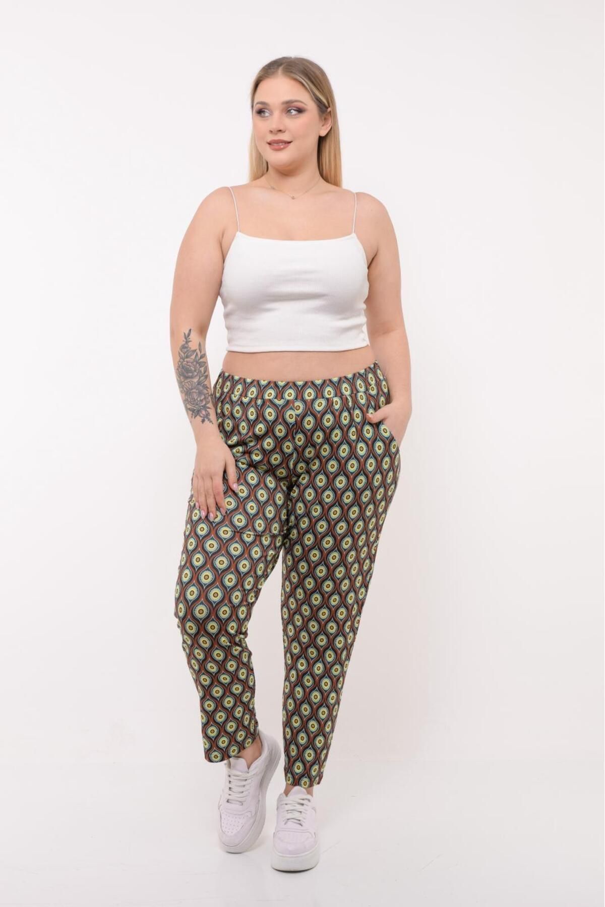 MODA Viskon Metraj Baskılı Pantolon
