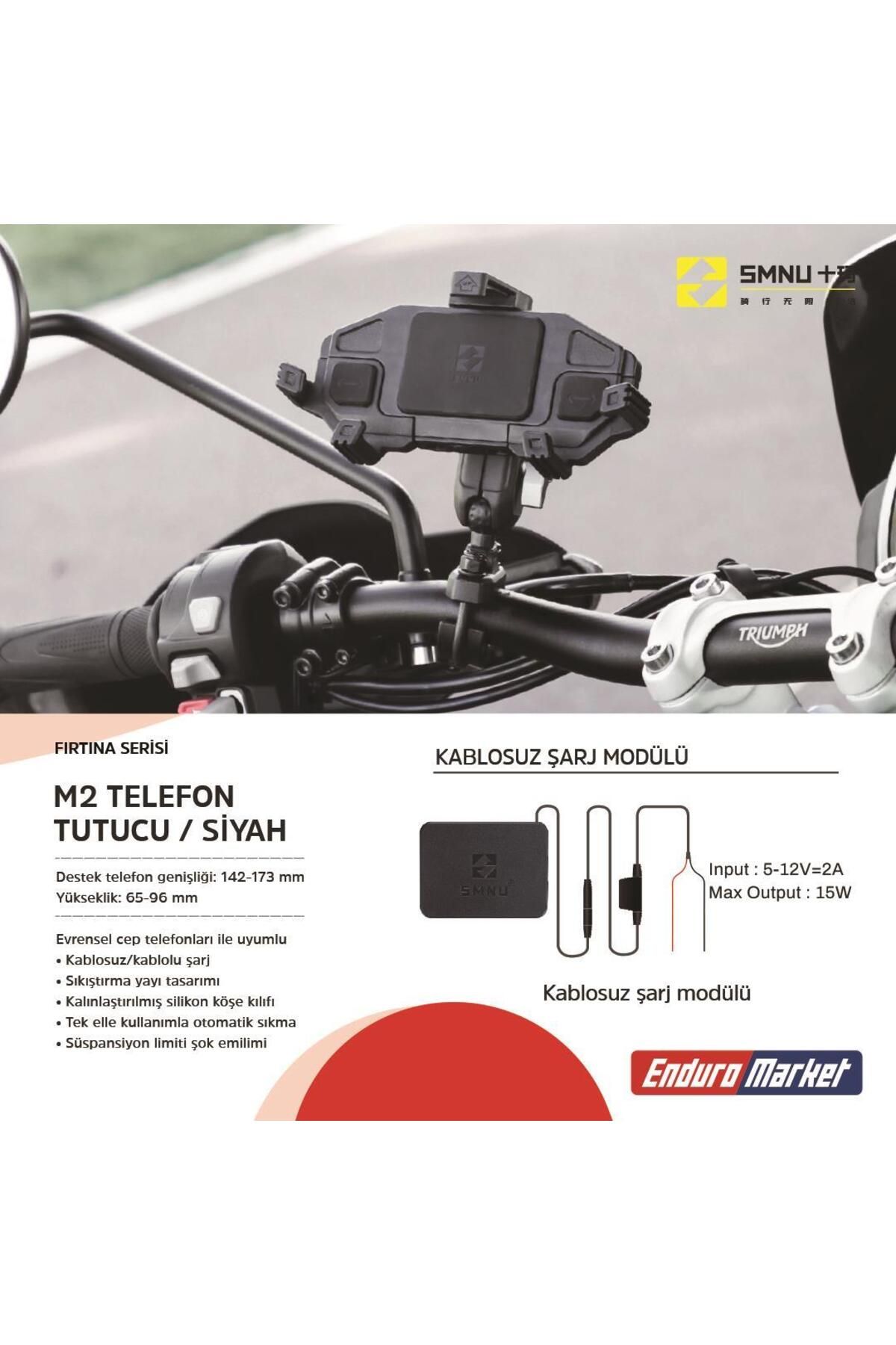 SMNU M2 TELEFON TUTUCU SİYAH