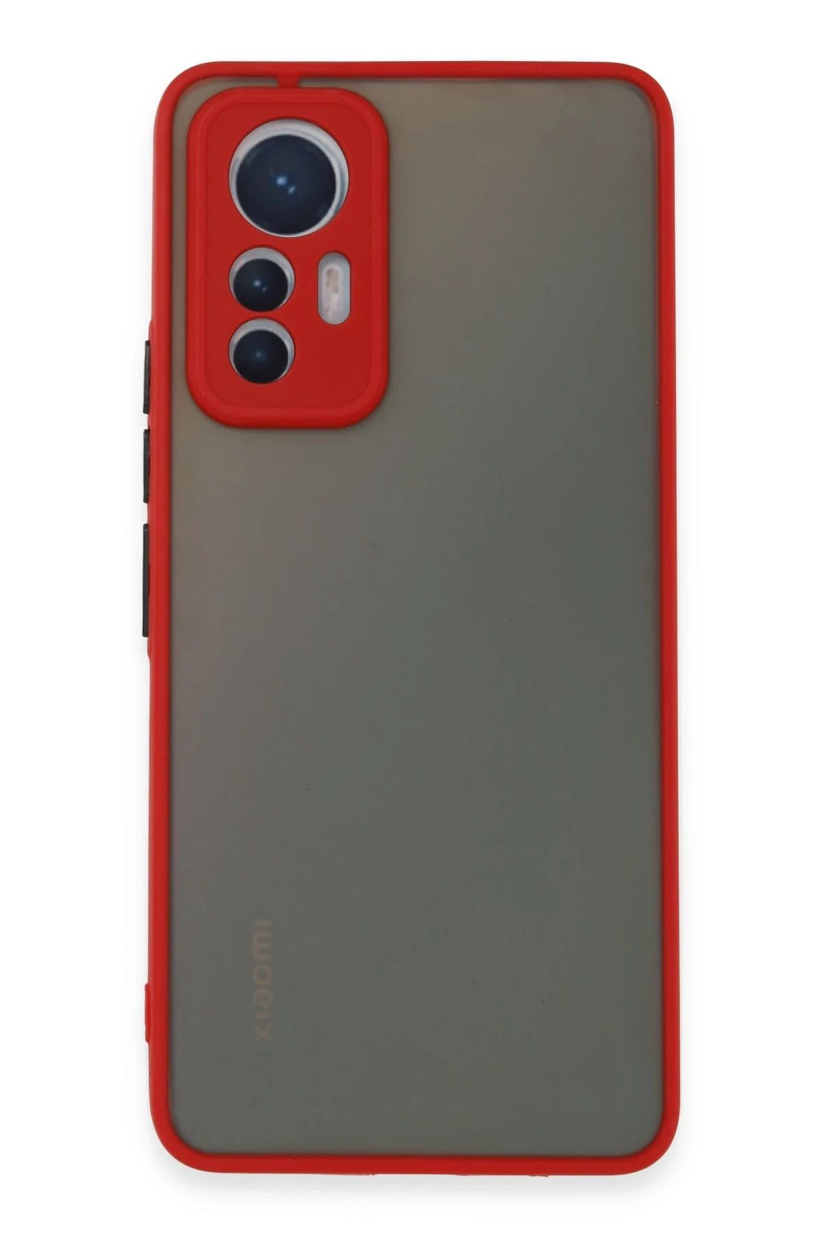NewFace Xiaomi Mi 12 Lite Kılıf Montreal Silikon Kapak - Kırmızı BSTMY